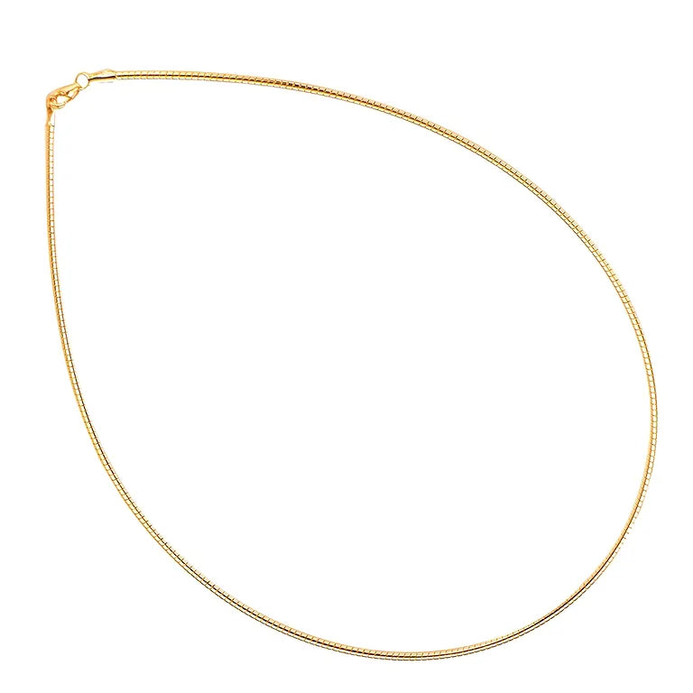 Omegareif 925er rosegold Halsreif - Kette - Collier - 1mm #7332