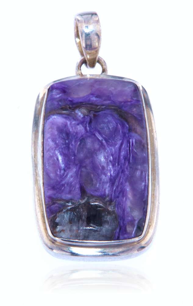 Charoit Schmuck Ketten Anhänger - Edelstein - A Qualität - 925er Silber