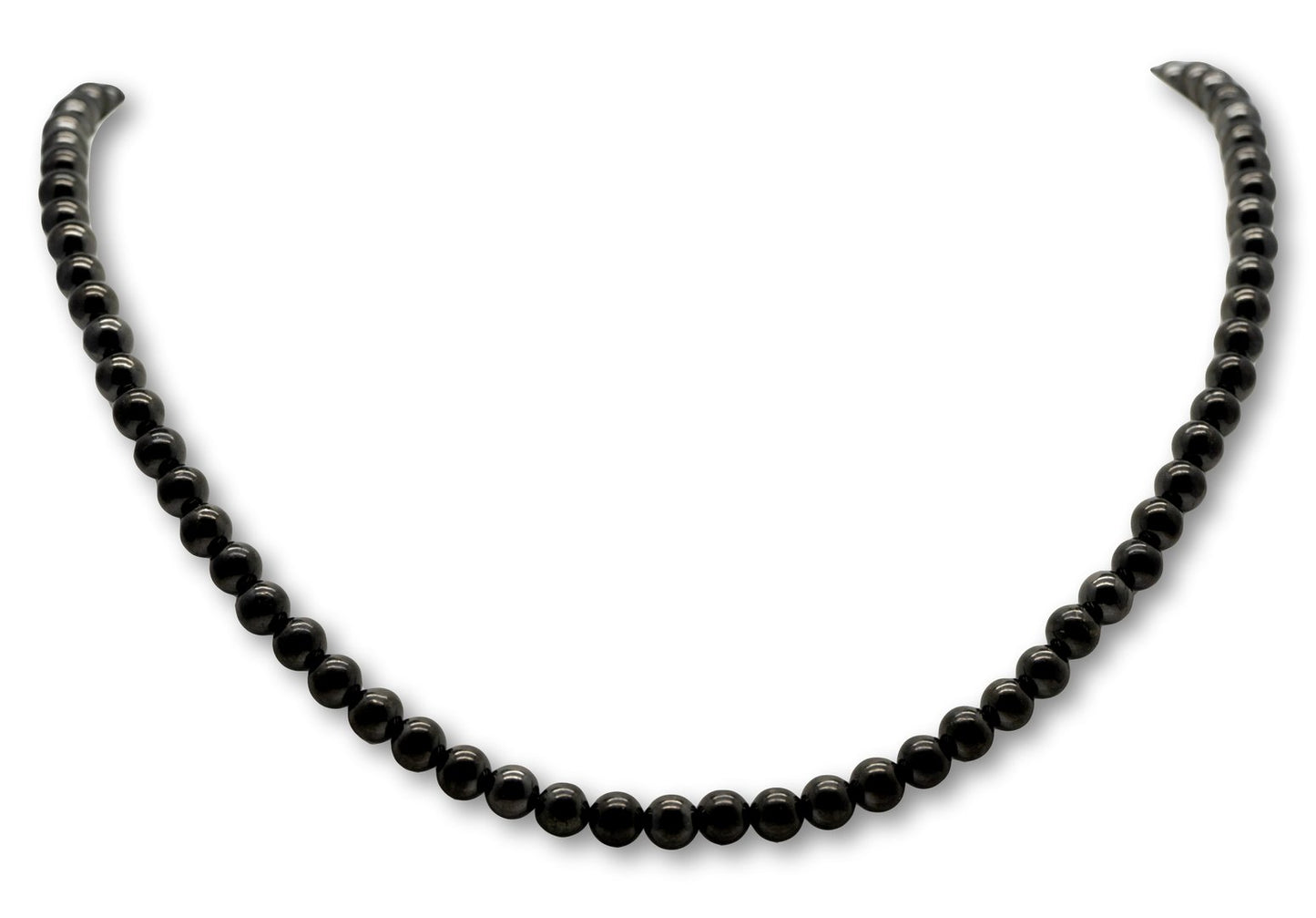 Edelstein Collier Schungit Schmuck Kette - 925er Silber #0048