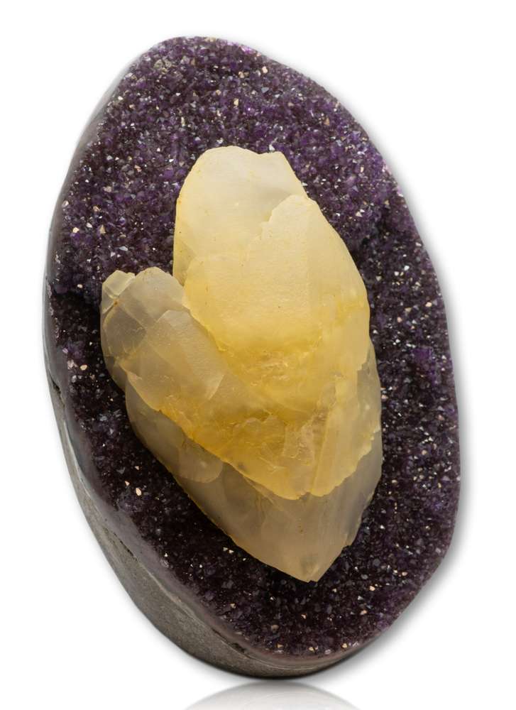 XL Amethyst mit Calcit Druse Uruguay 5519g - Amethystdruse - AA Qualität #3344