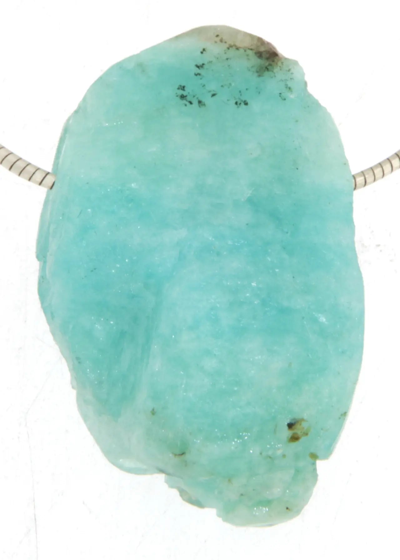 Amazonit Rohstein Trommelstein Edelstein Schmuck Ketten Anhänger - A Qualität #7365