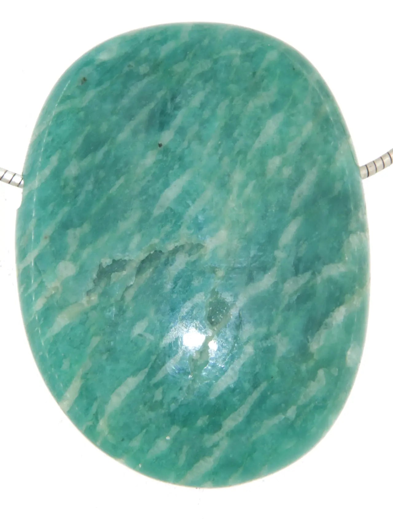 Amazonit Trommelstein Edelstein Schmuck Ketten Anhänger - A Qualität #7009 - seelensteinchen