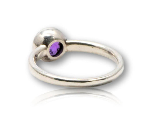 Amethyst Edelstein Ring aus 935er Silber - lila - Made in Germany - Größe 57 - #5311