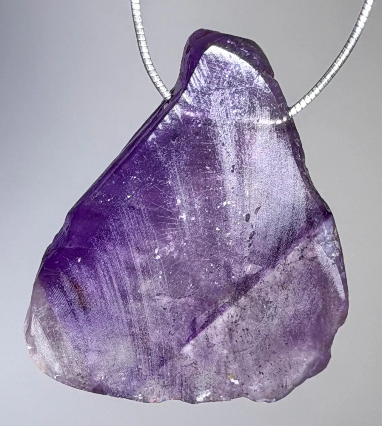 Amethyst Trommelstein Edelstein Schmuck Ketten Anhänger - A Qualität #7424