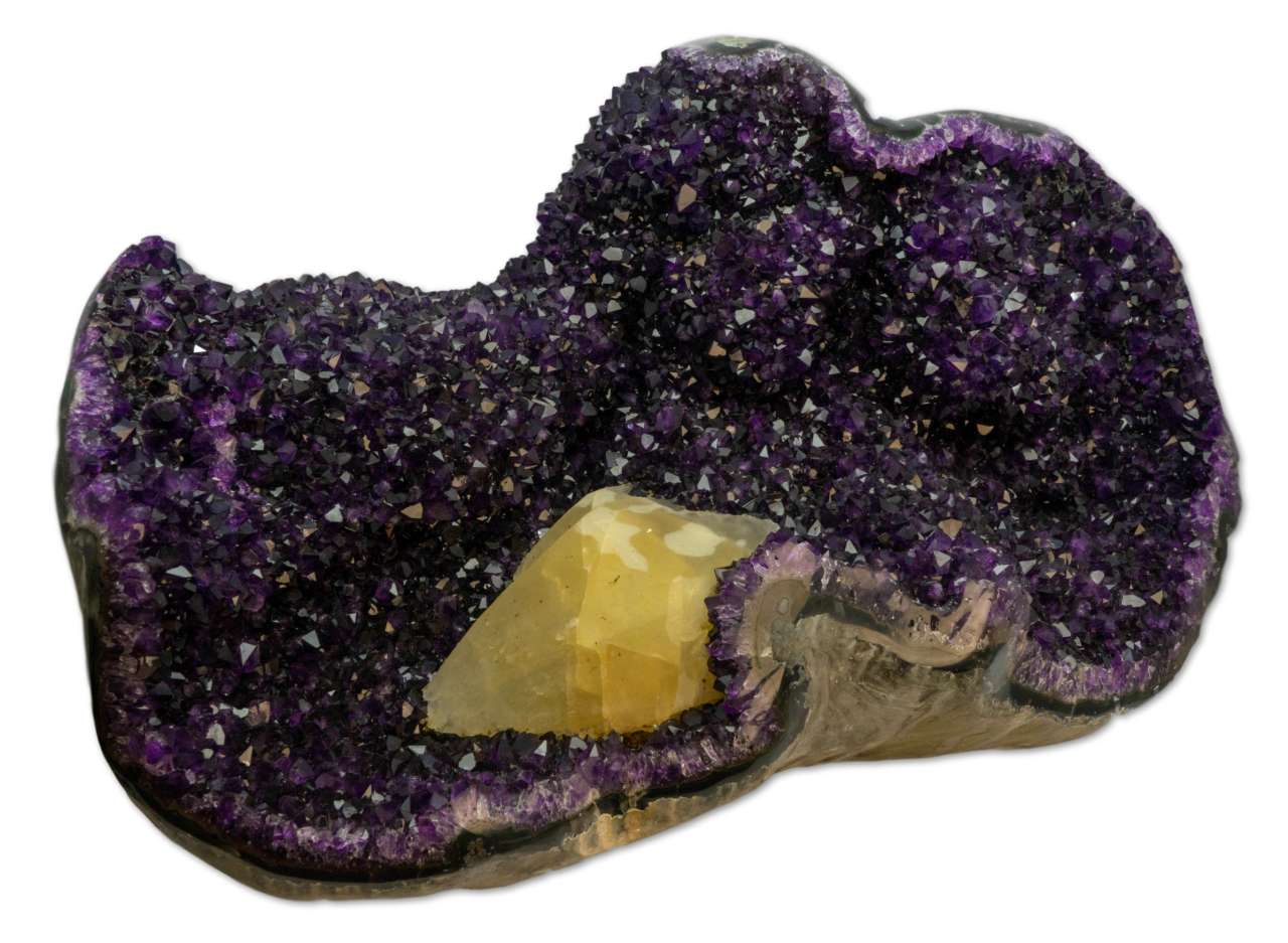 XXL Amethyst Druse mit Calcit Uruguay 18684g - Amethystduse - Sonderqualität #0634
