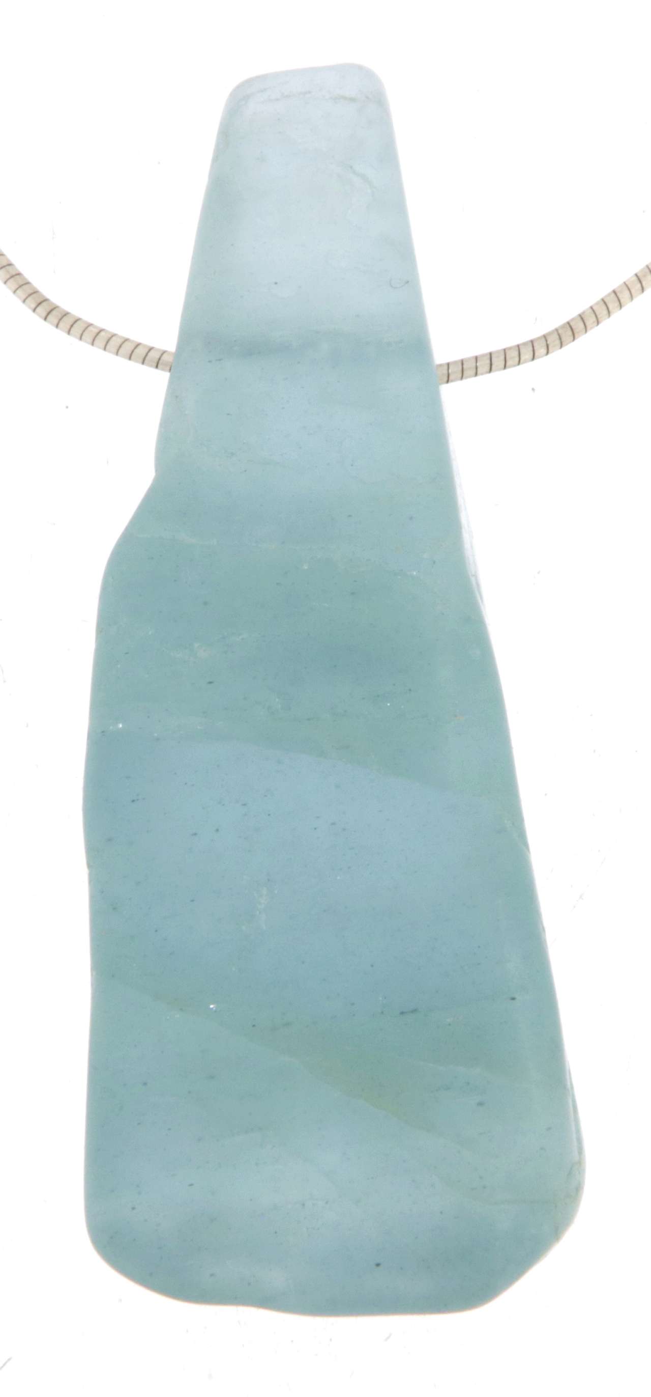 XL Aquamarin Trommelstein Edelstein Schmuck Ketten Anhänger - A Qualität #5362
