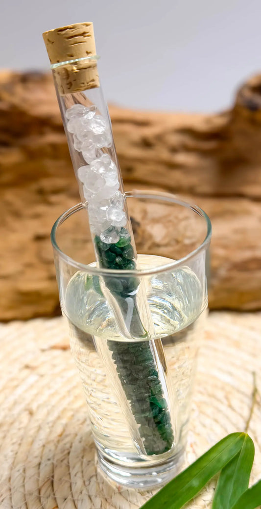 Edelsteinwasser Stab Aventurin Mischung - Wassersteine - Wasser energetisieren #2003 - seelensteinchen