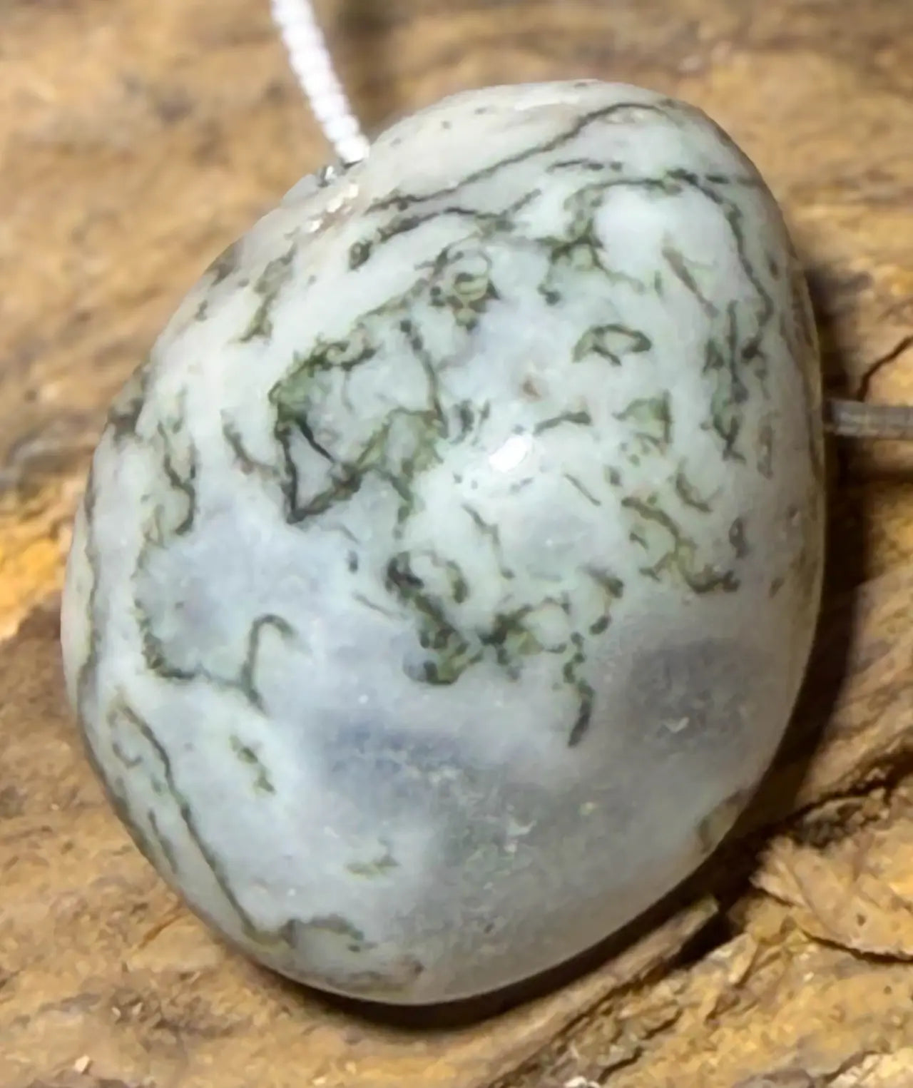 Baumachat Trommelstein Edelstein Schmuck Ketten Anhänger - A Qualität #0108 - seelensteinchen