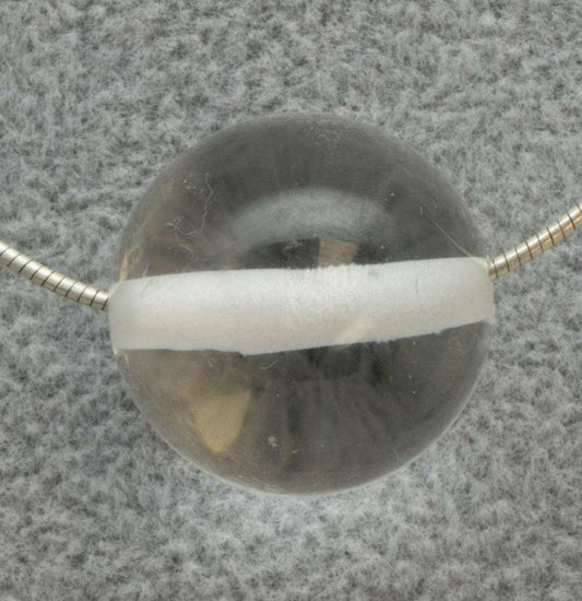 Bergkristall gecracked Kugel Anhänger 20mm - Trommelstein Anhänger - Edelstein A Qualität #6115