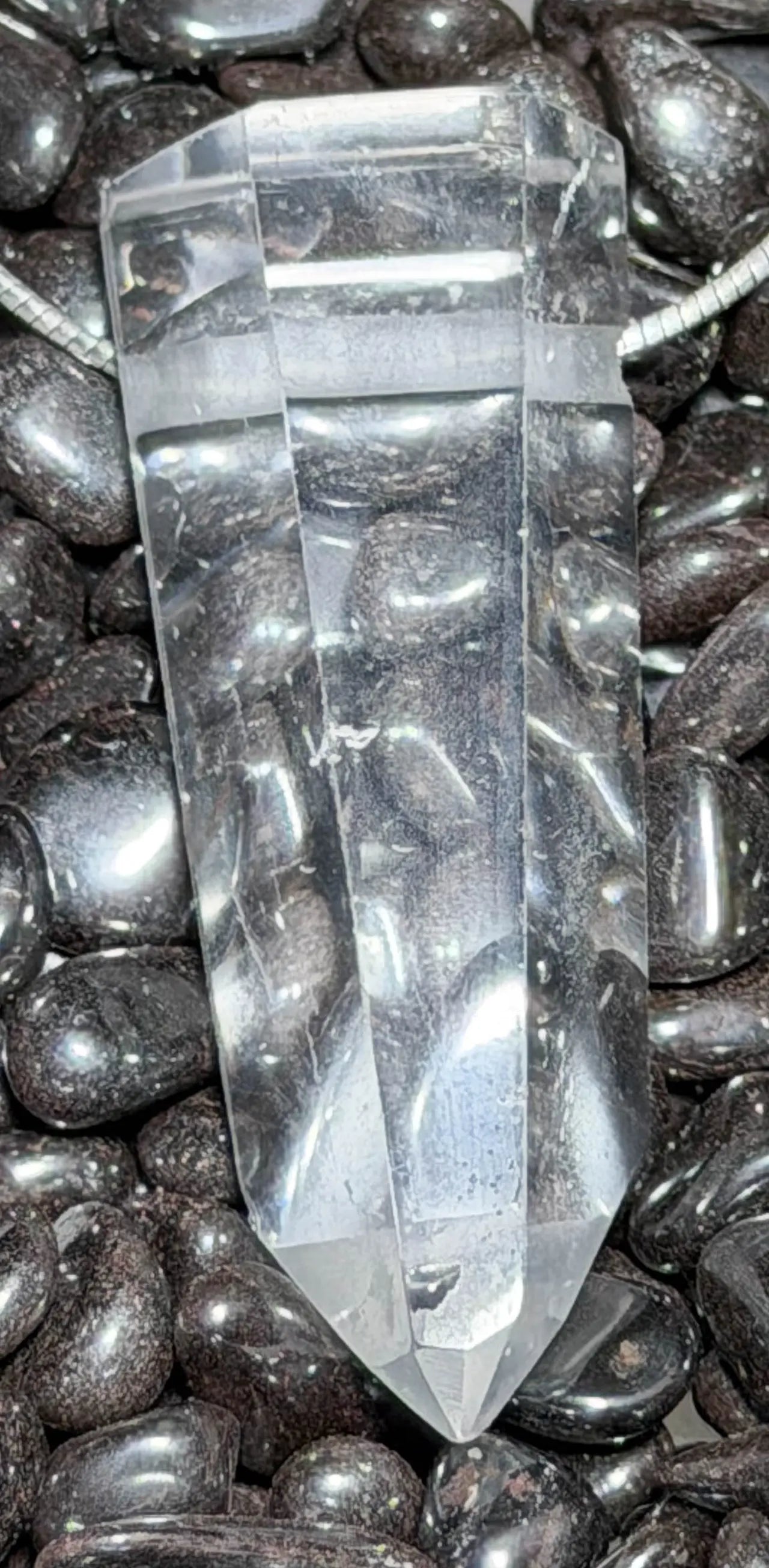 Bergkristall Spitze - Edelstein Schmuck Ketten Anhänger - A Qualität #3099