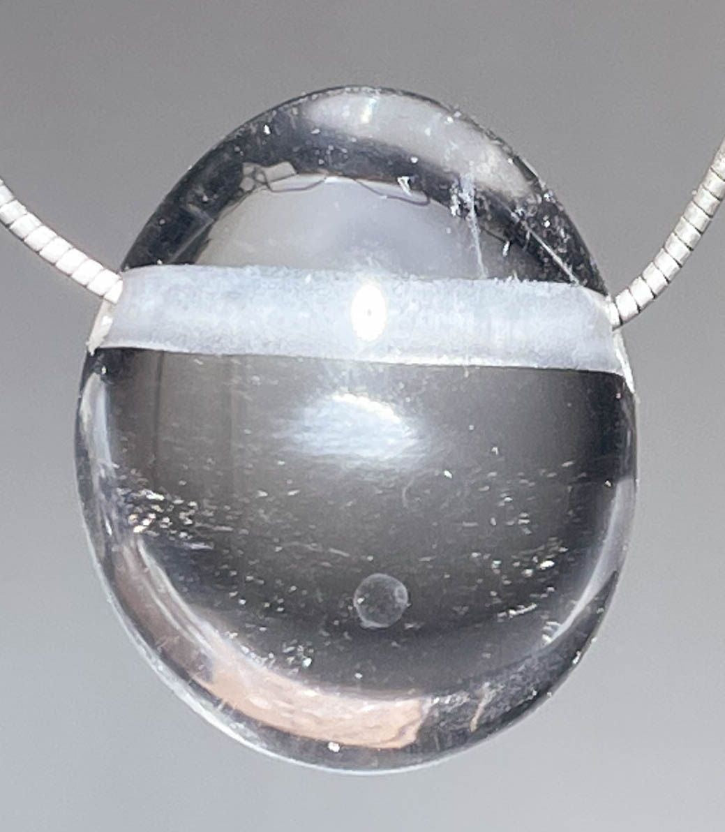 Bergkristall Trommelstein Edelstein Schmuck Ketten Anhänger - A Qualität #5118
