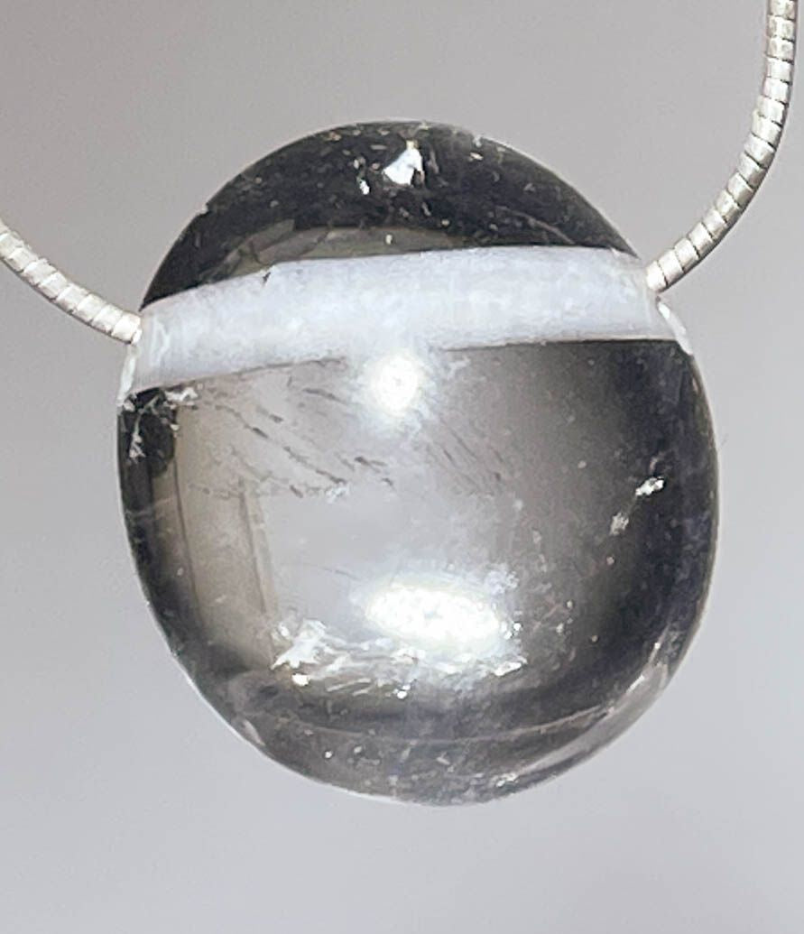 Bergkristall Trommelstein Edelstein Schmuck Ketten Anhänger - sehr klar - A Qualität #5223