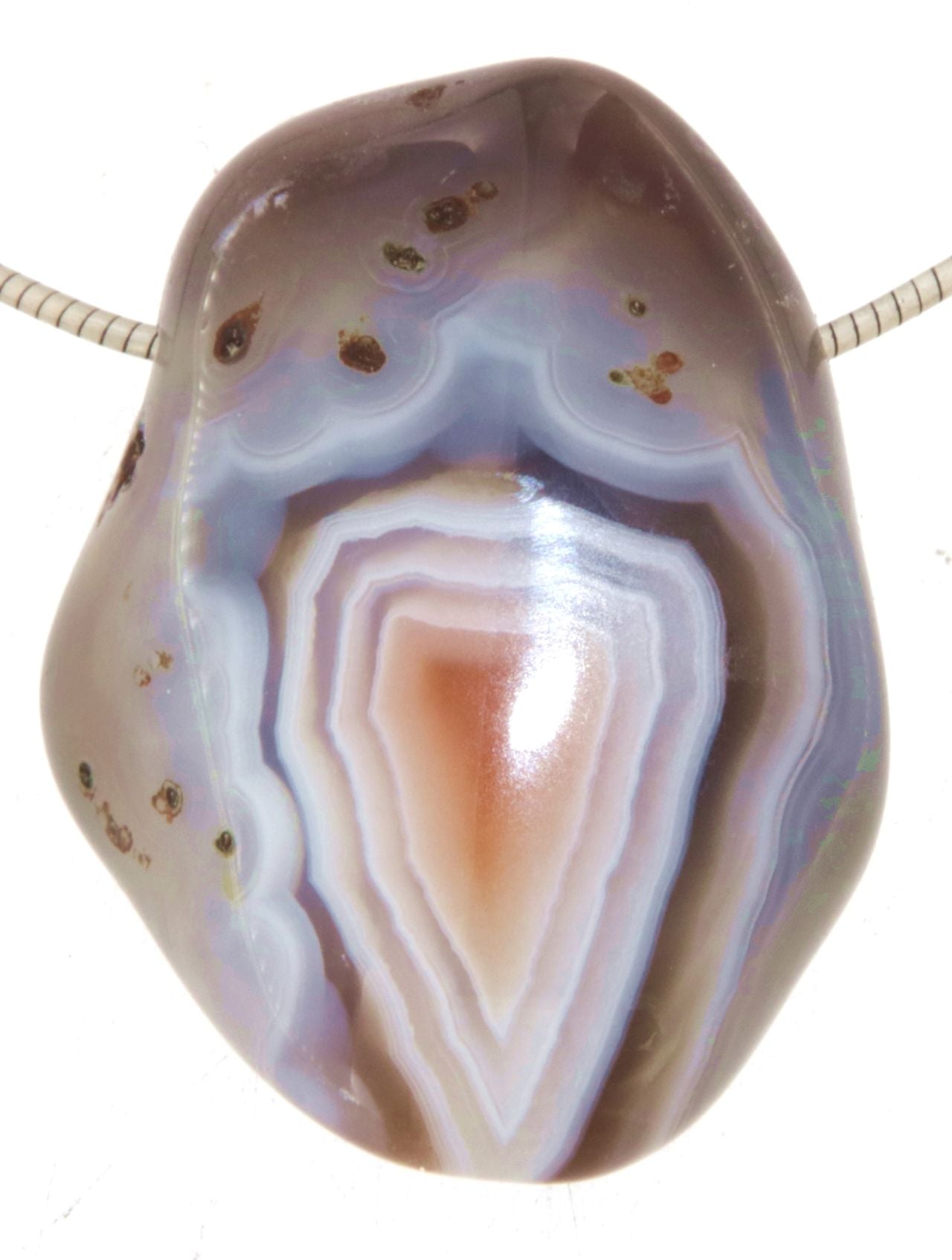Botswana Achat - Trommelstein Schmuck Ketten Anhänger - Edelstein A Qualität #5539