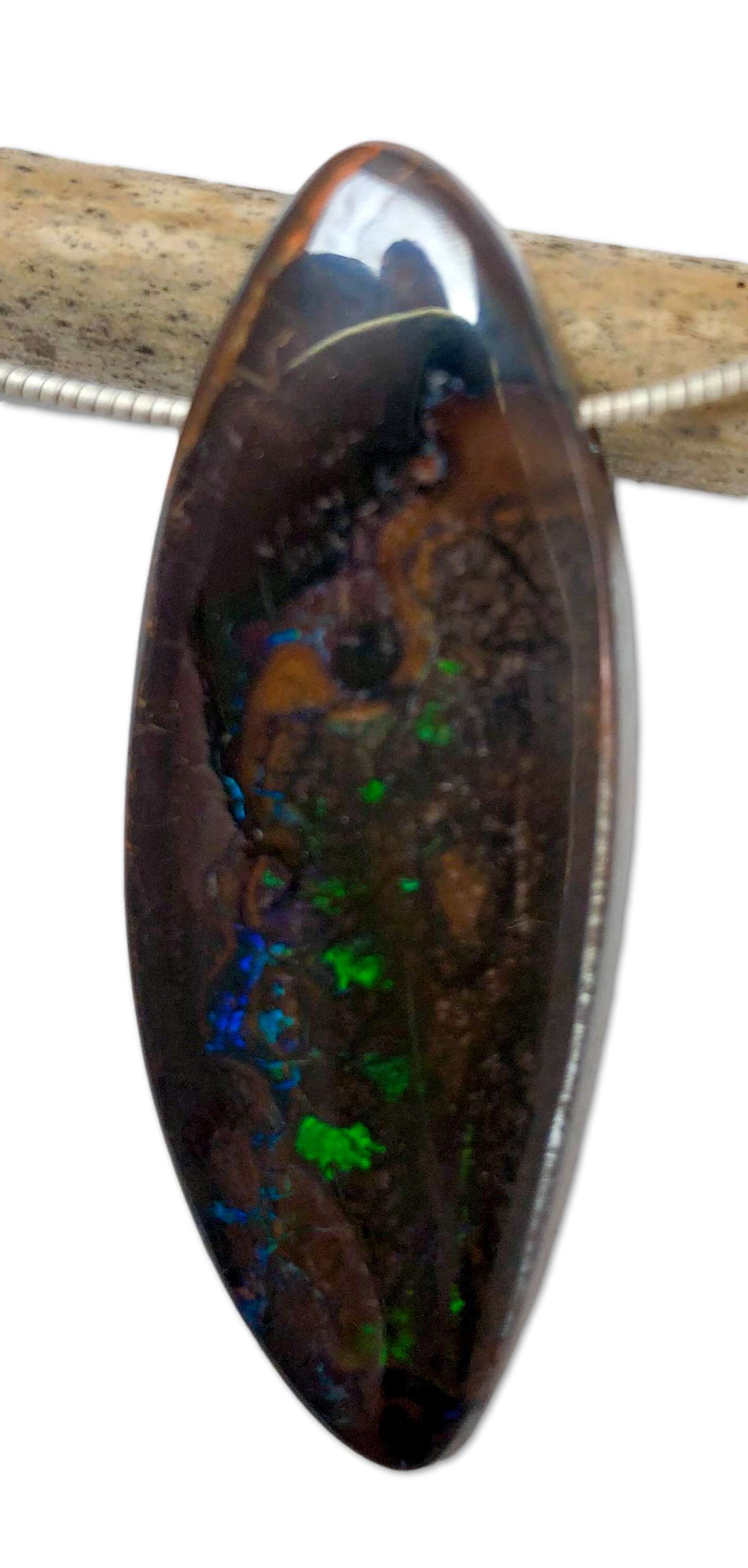 Australischer Boulder Opal Trommelstein Anhänger - Edelstein A Qualität #6204