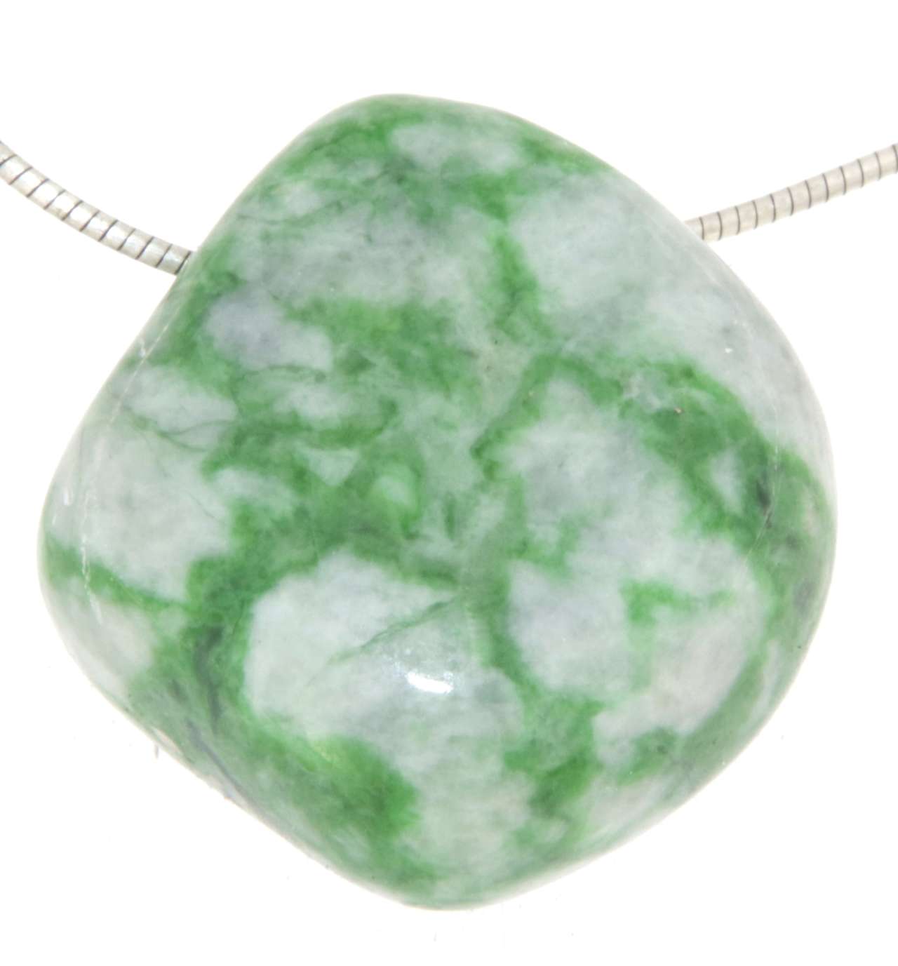 edler Burma Jade Trommelstein Schmuck Ketten Anhänger - Edelstein A Qualität #5064