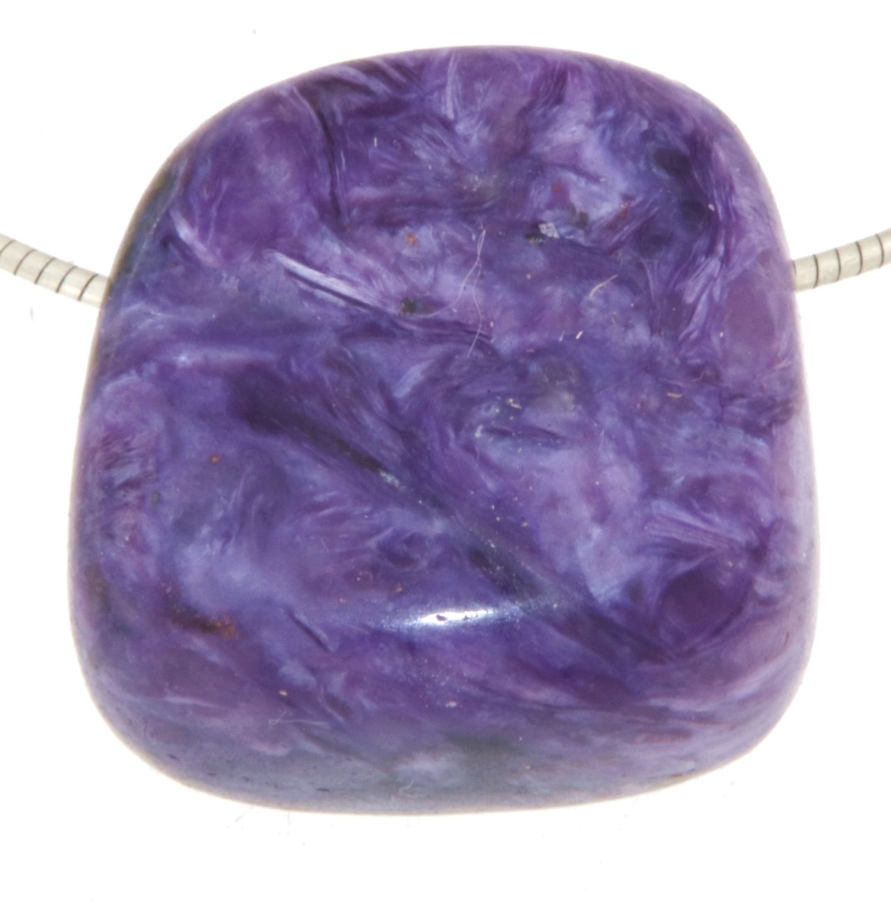 Charoit Trommelstein Edelstein Schmuck Ketten Anhänger - A Qualität - #5334