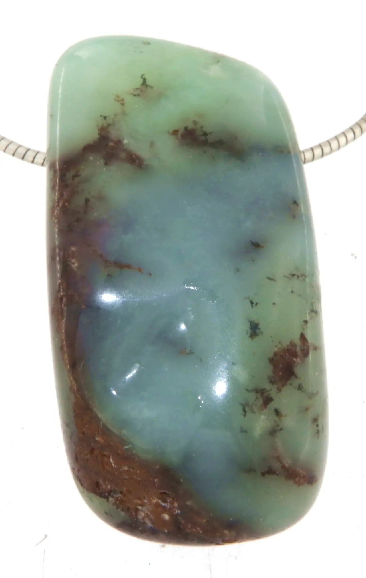 Chrysopras Trommelstein Edelstein Schmuck Ketten Anhänger - A Qualität #4025