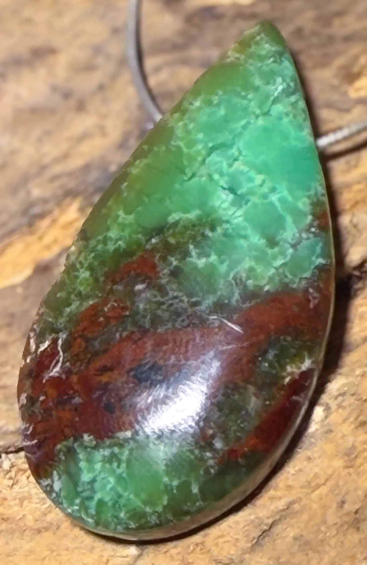 Chrysopras Trommelstein Edelstein Schmuck Ketten Anhänger - A Qualität #847 - seelensteinchen