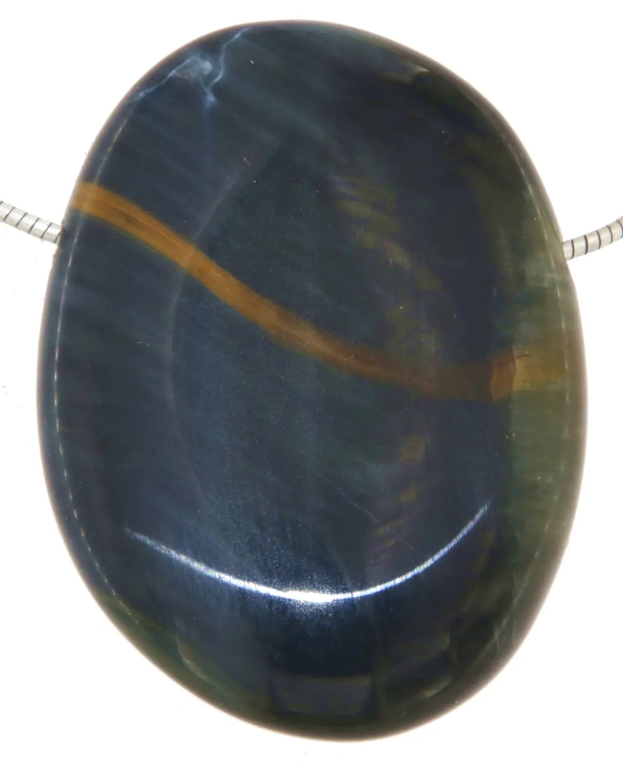 Falkenauge Trommelstein Edelstein Schmuck Ketten Anhänger - A Qualität #0514 - seelensteinchen