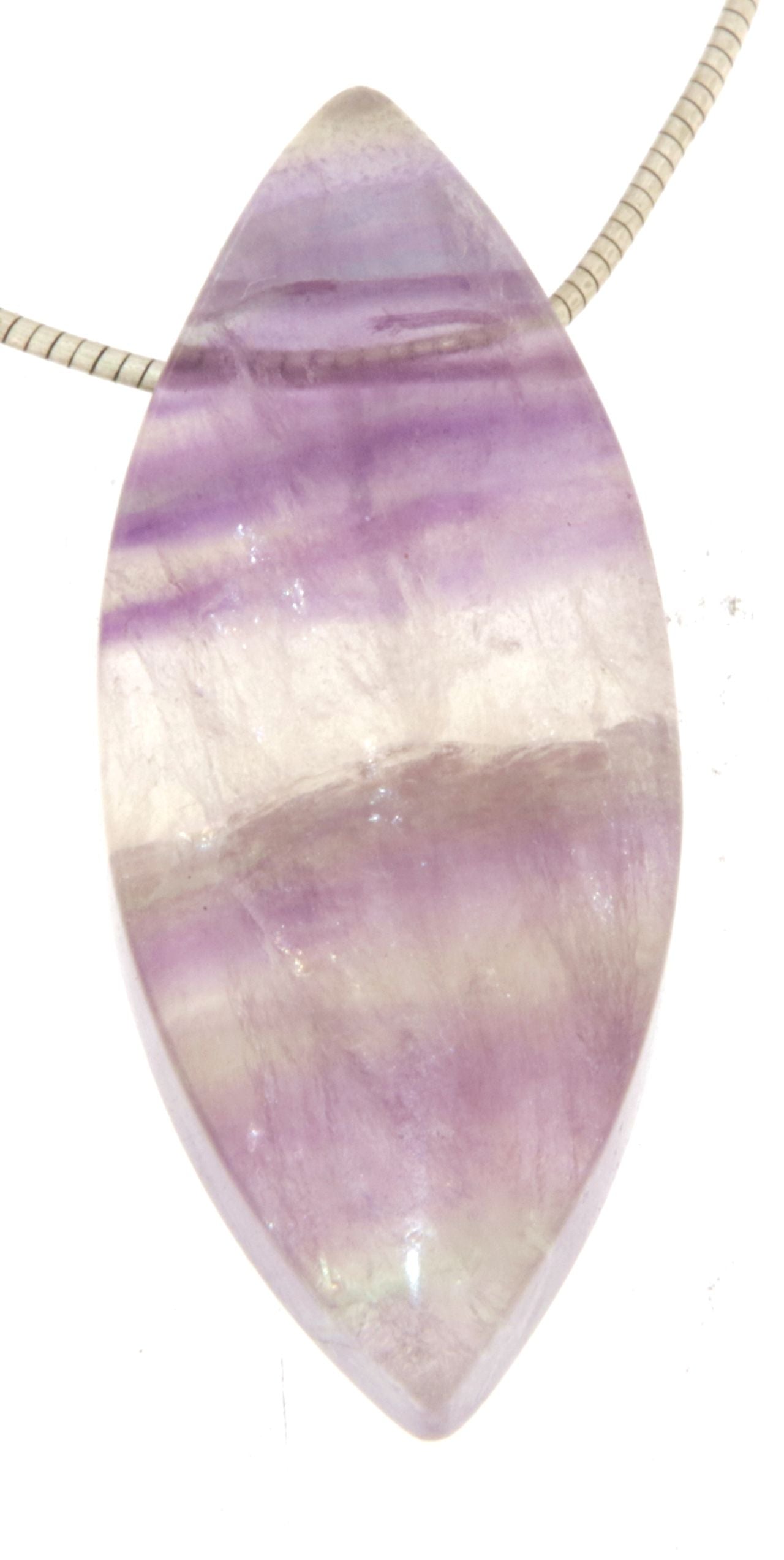Fluorit Navetten Edelstein Schmuck Ketten Anhänger - A Qualität #2289