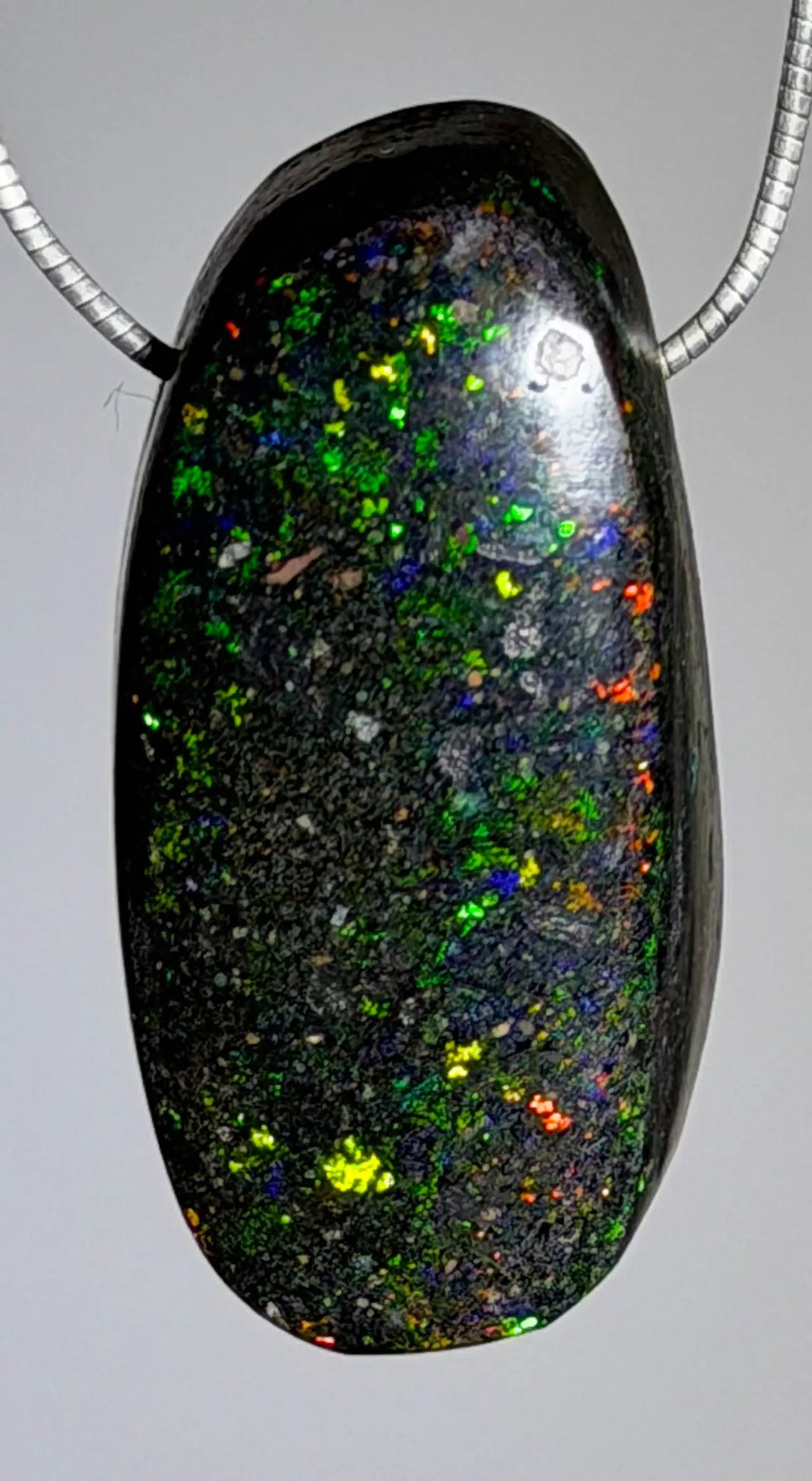 Honduras Edel Opal Trommelstein Edelstein Schmuck Ketten Anhänger - Edelsteinkette - A Qualität #6884