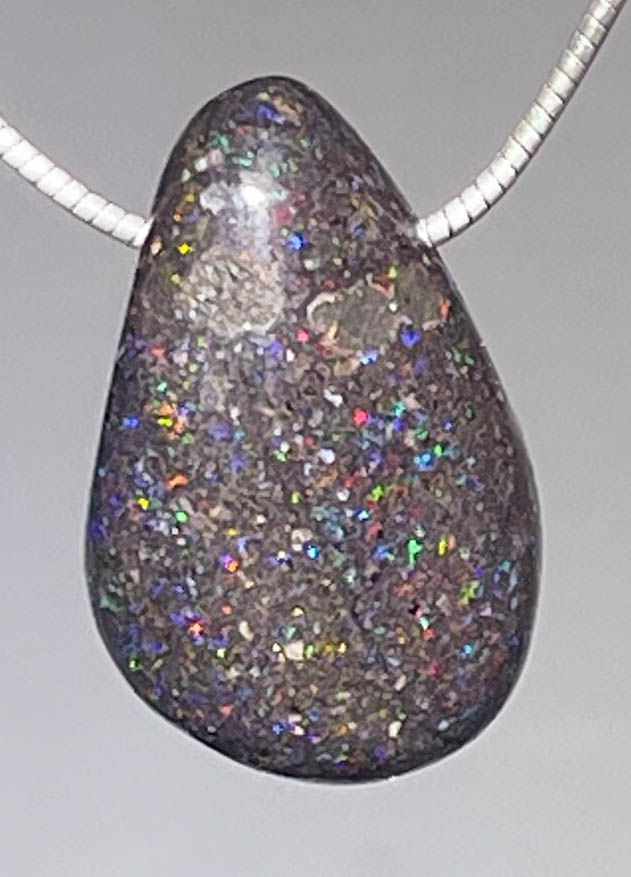Honduras Edel Opal Trommelstein Edelstein Schmuck Ketten Anhänger - Edelsteinkette - A Qualität #6878