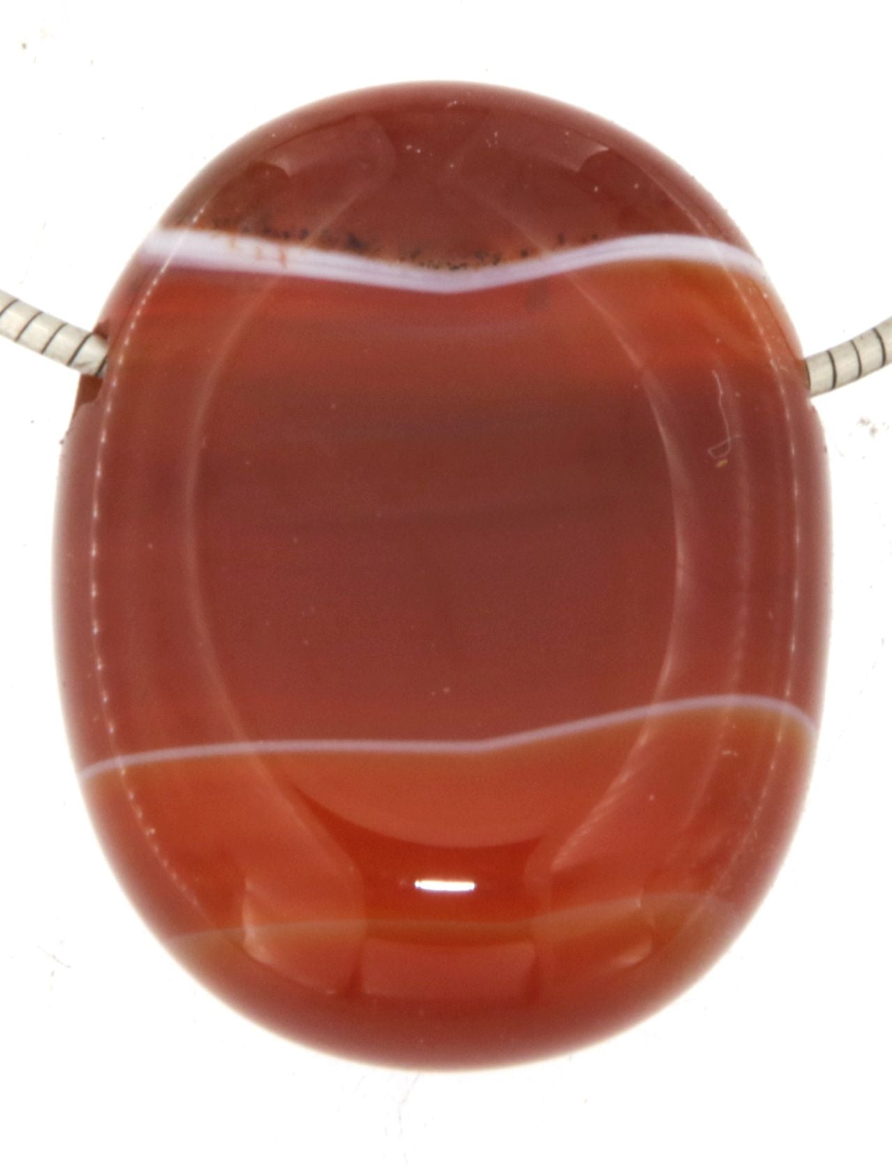 Karneol Trommelstein Edelstein Schmuck Ketten Anhänger - A Qualität #4051