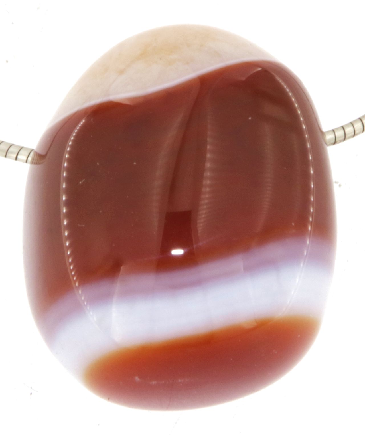 Karneol Trommelstein Edelstein Schmuck Ketten Anhänger - A Qualität #4032