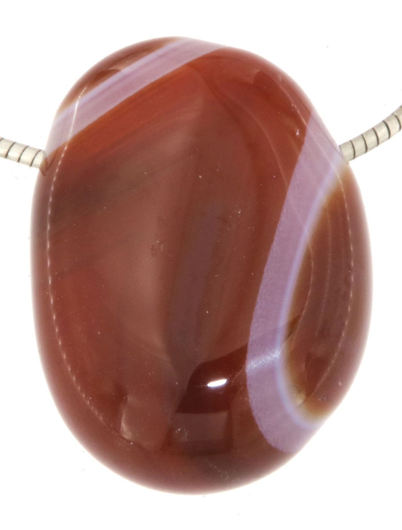 Karneol Trommelstein Edelstein Schmuck Ketten Anhänger - A Qualität #4030