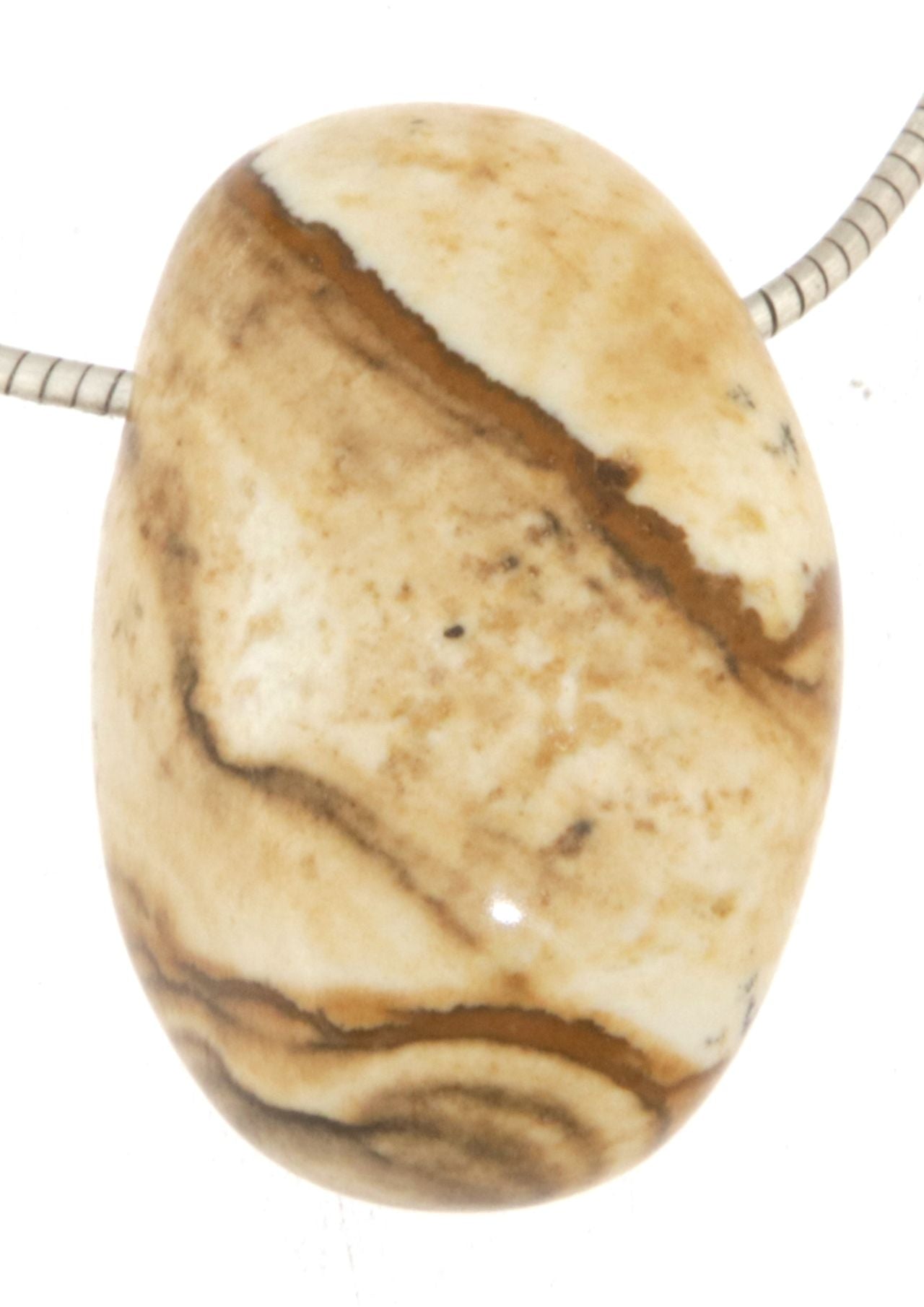 Landschaftsjaspis - Jaspis Trommelstein Edelstein Schmuck Ketten Anhänger - A Qualität #1973
