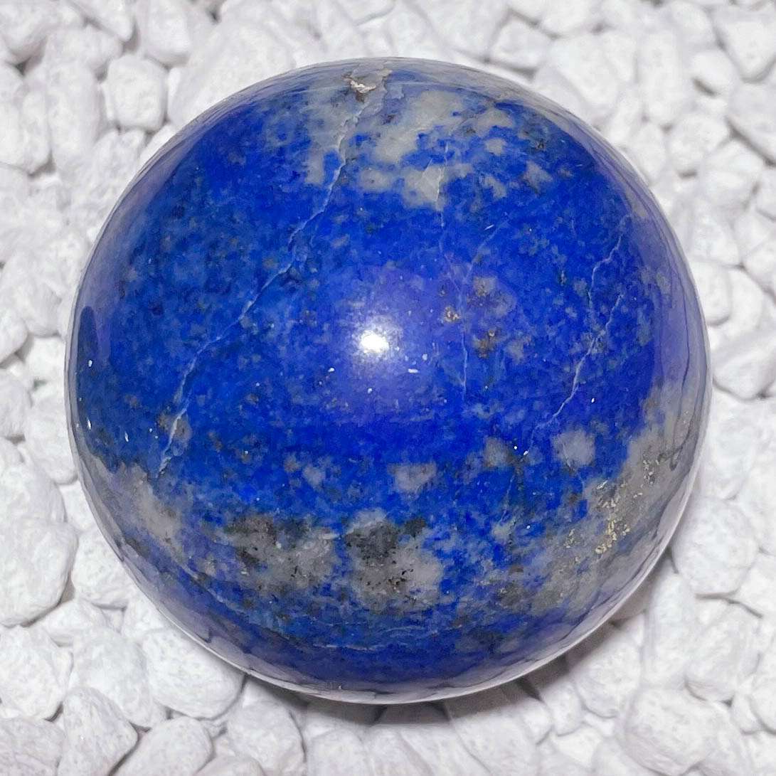 Lapislazuli Kugel 53mm - Handschmeichler - Auflagestein - Massagestein - 234g, poliert #6787