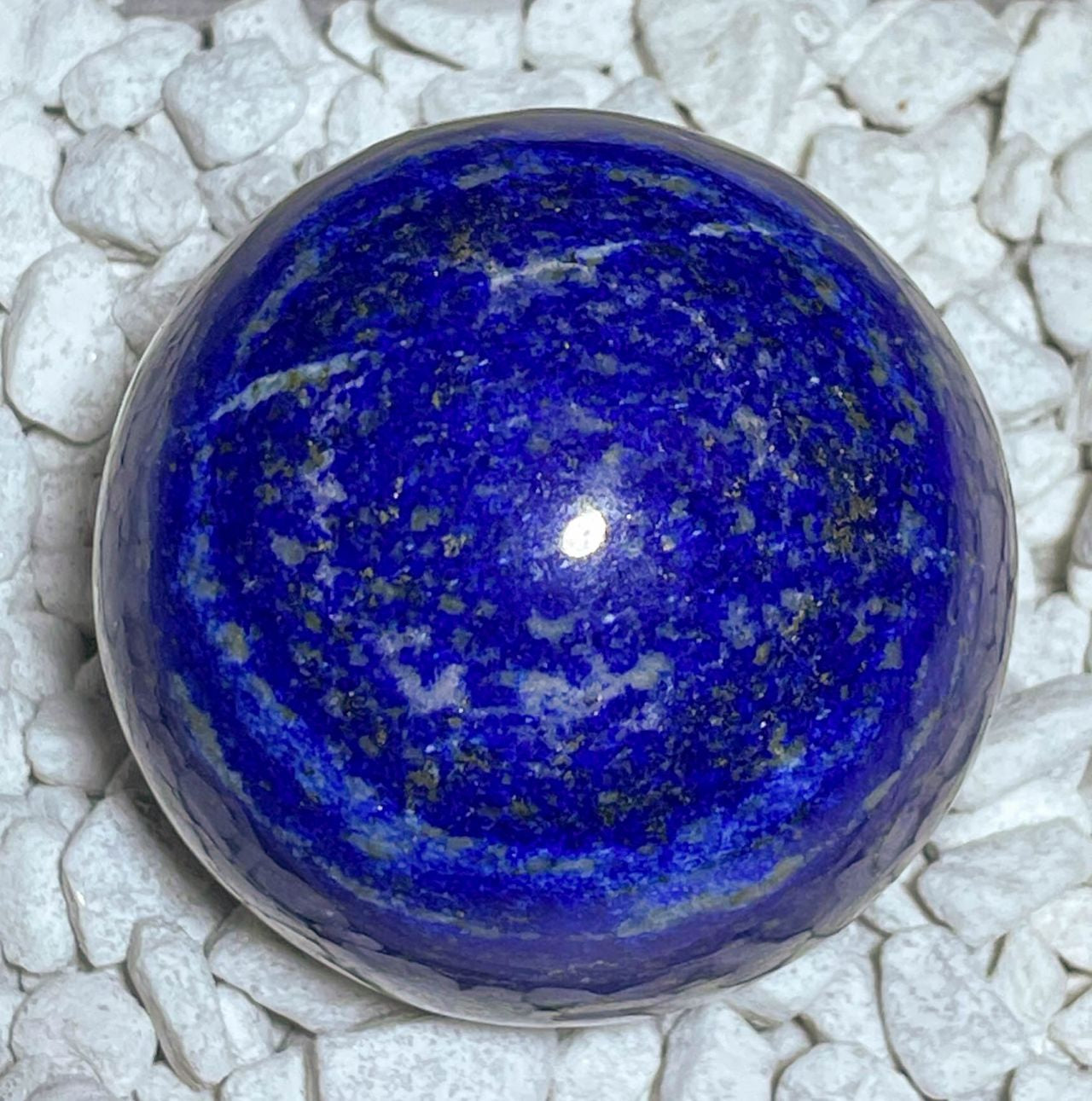 Lapislazuli Kugel 55mm - Handschmeichler - Auflagestein - Massagestein - 207g, poliert #6537