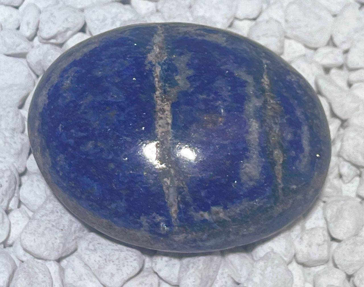 Lapislazuli Seifenstein - Handschmeichler - Auflagestein - Massagestein - 94g, poliert #6528
