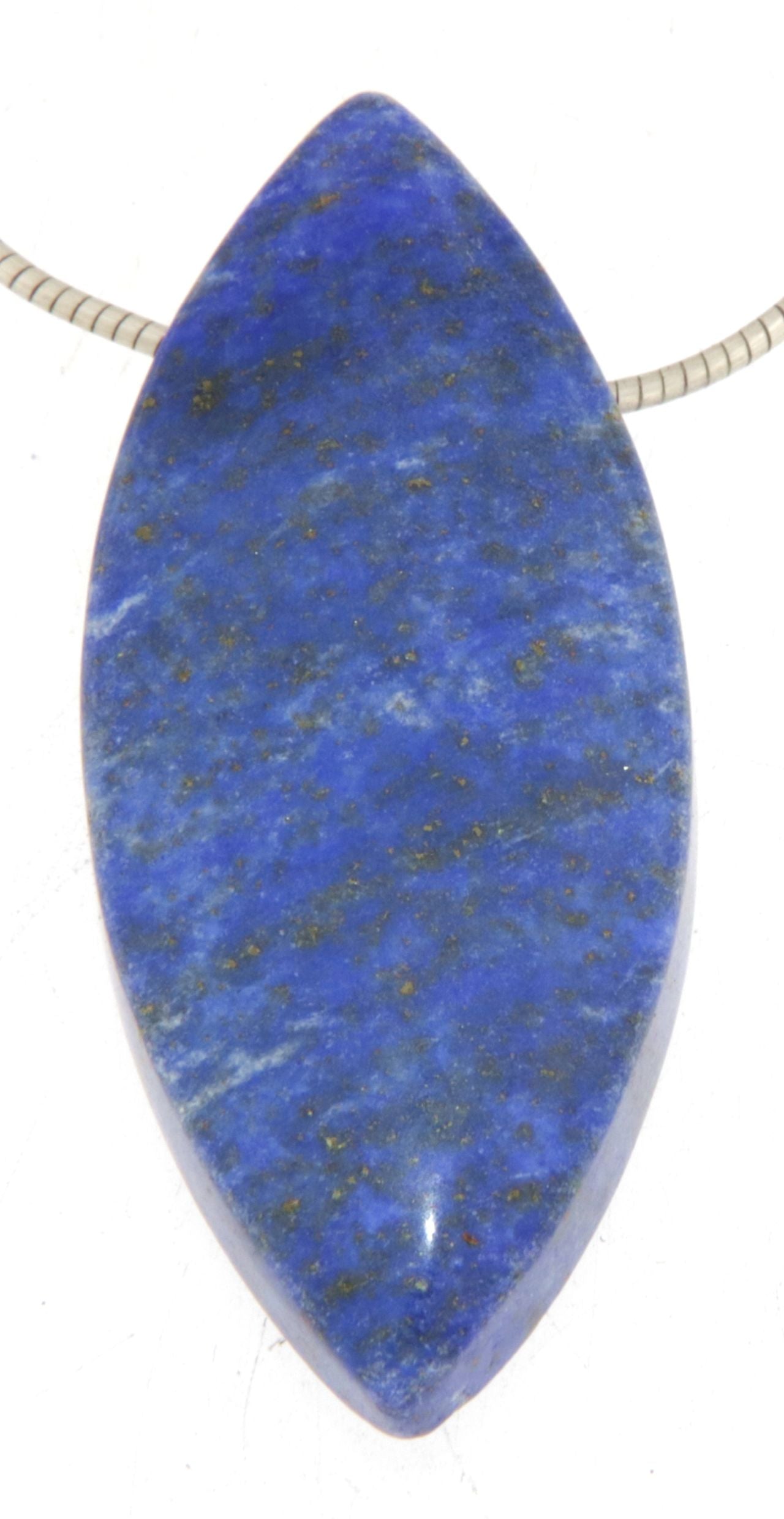 Lapislazuli Navette Trommelstein Edelstein Schmuck Ketten Anhänger - A Qualität #6893