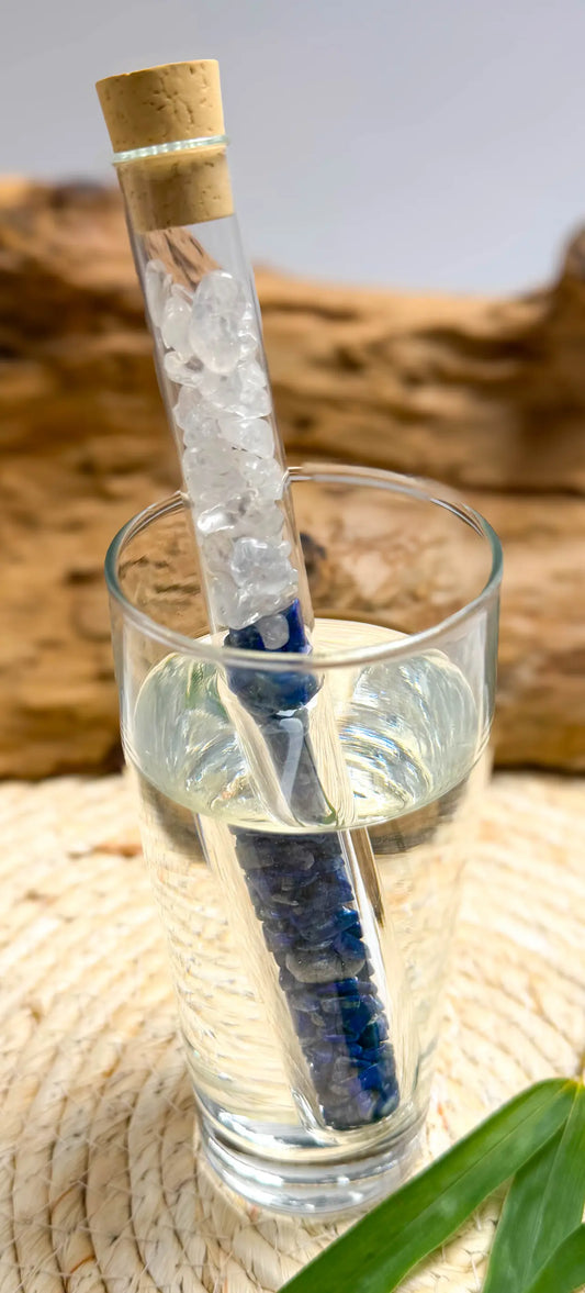Edelsteinwasser Stab Lapislazuli Mischung - Wassersteine - Wasser energetisieren - seelensteinchen