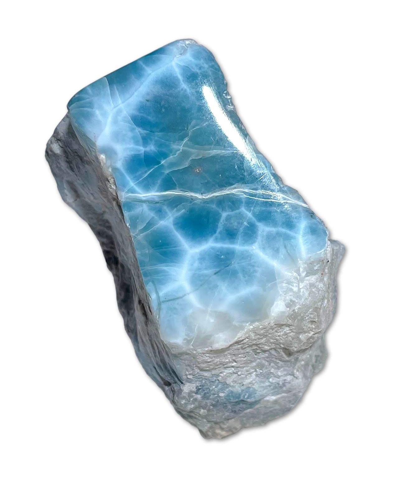 Larimar Rohstein - 167g - Handschmeichler - Mineralien - Edelstein - A Qualität #6677