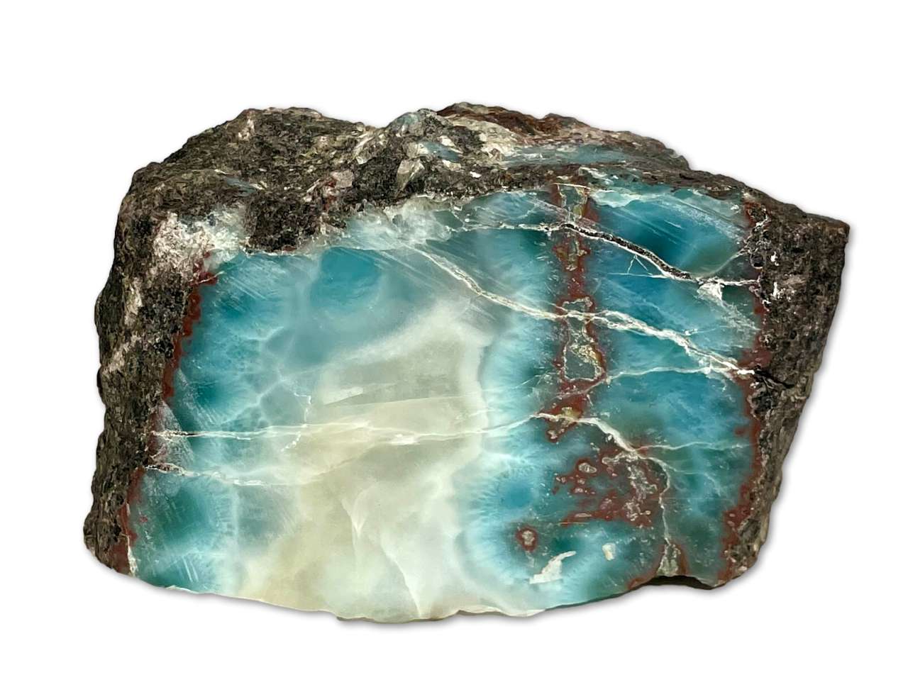 Larimar Rohstein - 684g - Handschmeichler - Trommelstein - Mineralien - Edelstein - A Qualität #6369