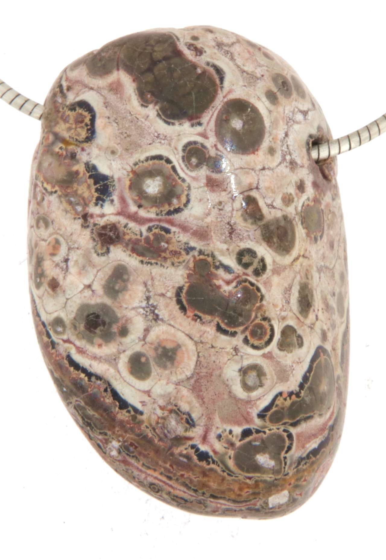 hochwertiger Leopardenfell Jaspis Trommelstein Edelstein Schmuck Anhänger - A Qualität #5138