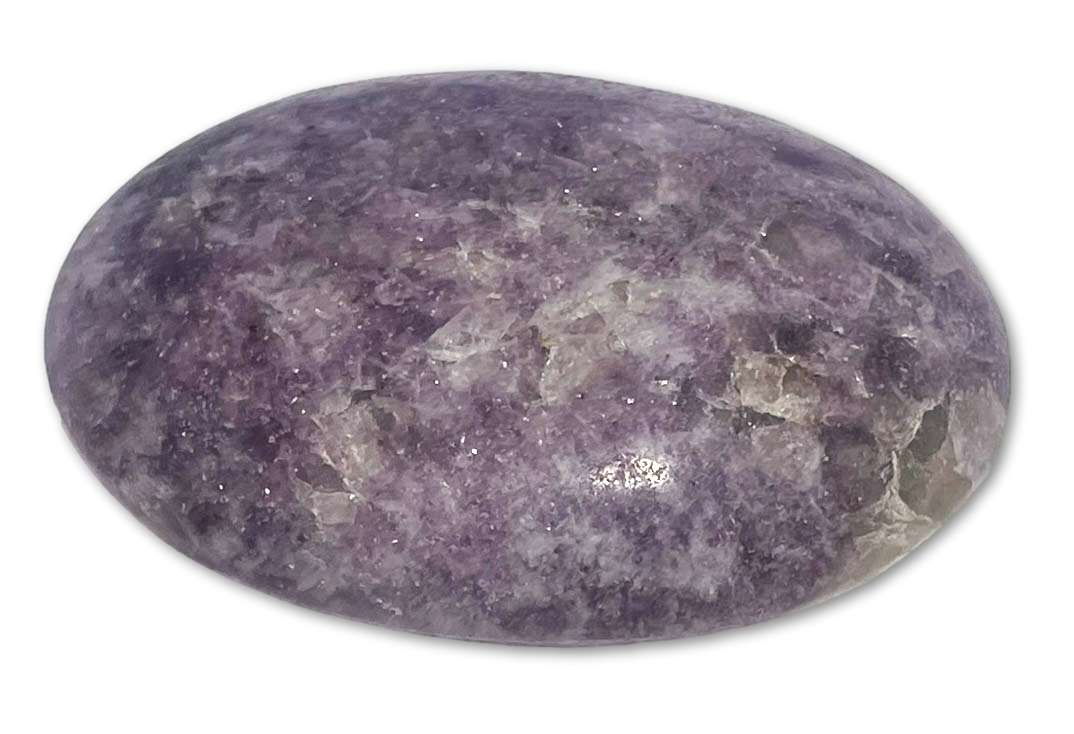 Lepidolith Seifenstein - Handschmeichler - Auflagestein - Massagestein 145g, poliert - Sonderqualität #6796