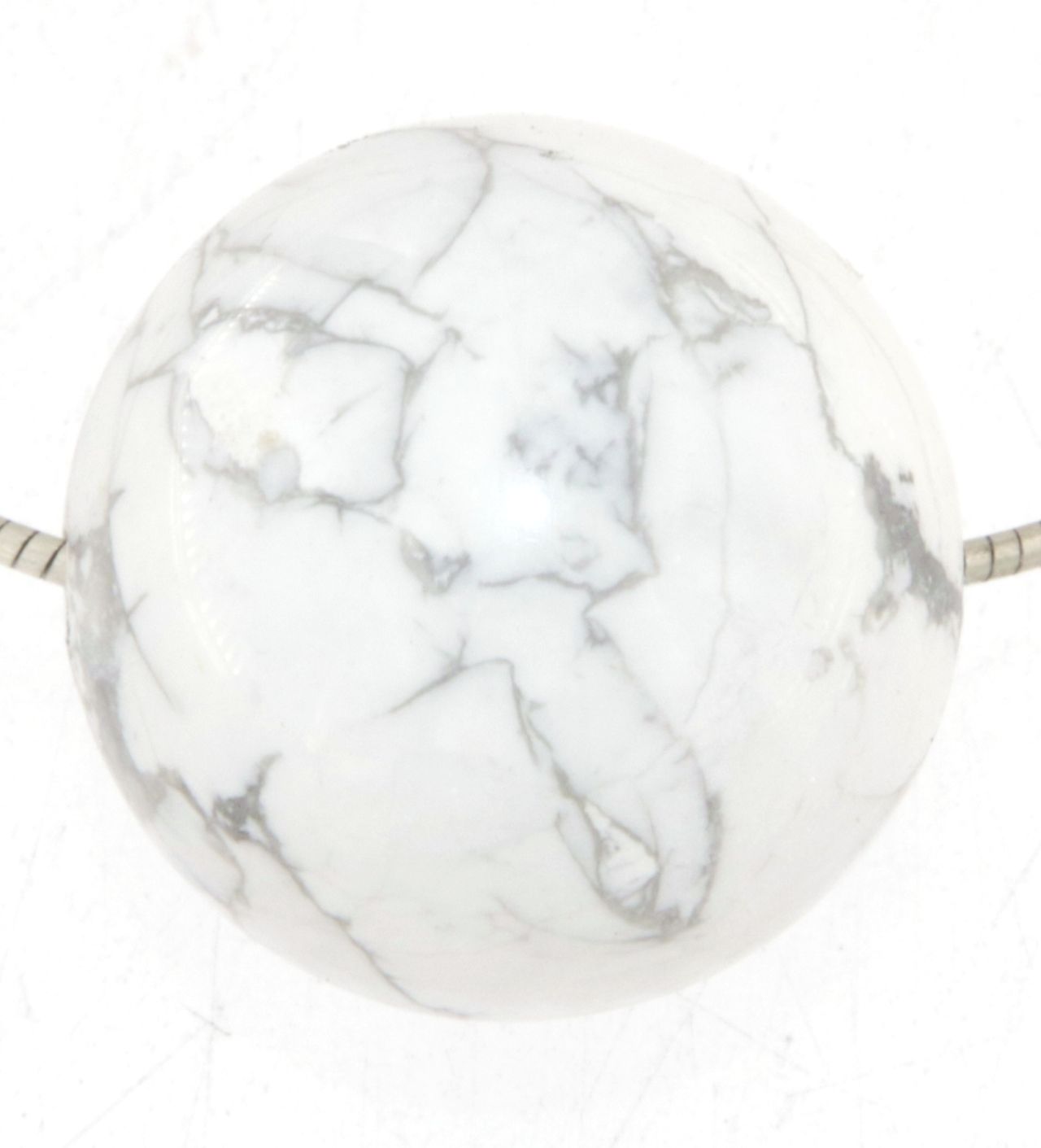 Magnesit Kugel Anhänger 20mm - Trommelstein Schmuck Ketten Anhänger - Edelstein A Qualität #5991