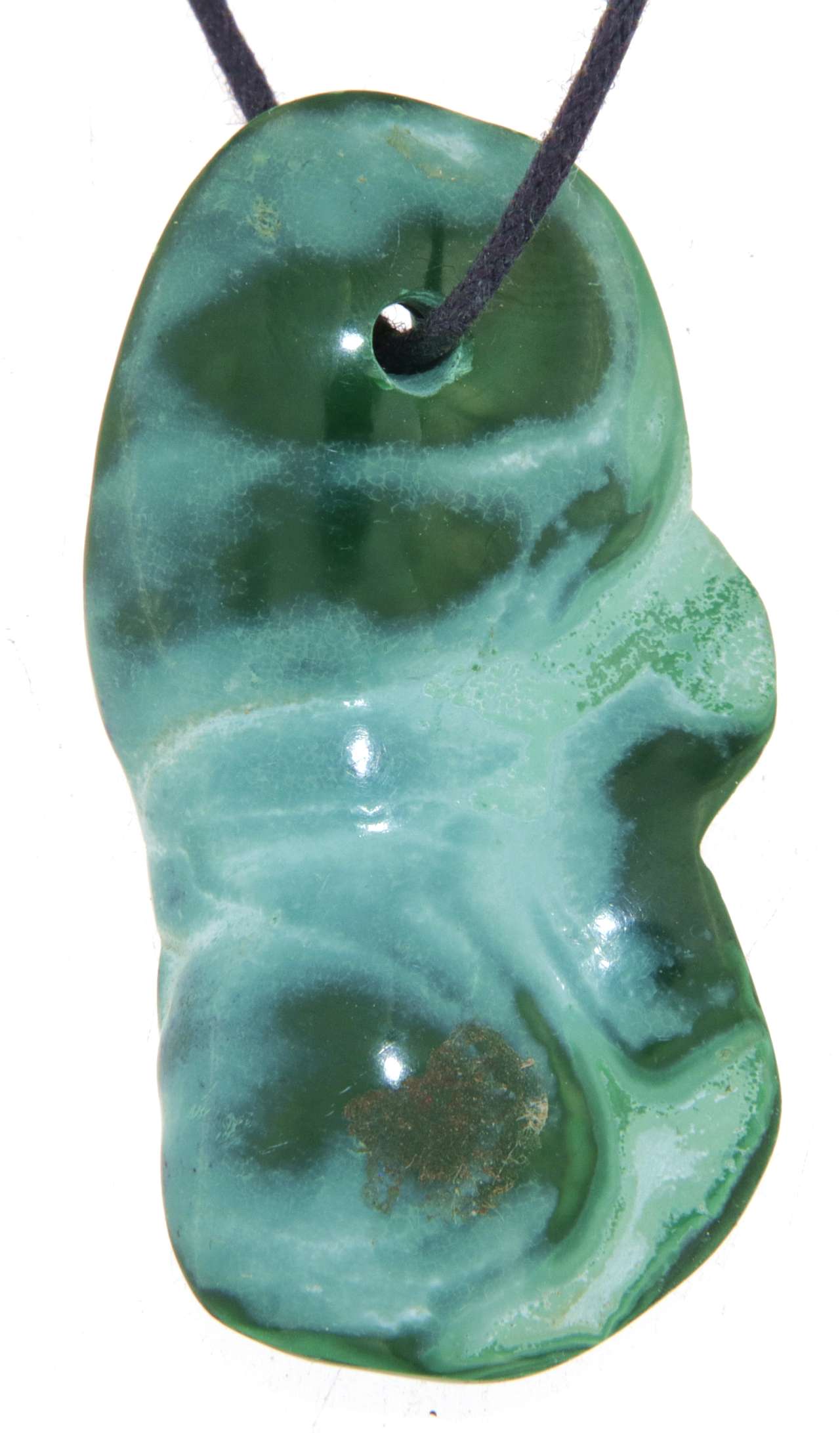 Malachit - Chrysokoll Trommelstein Schmuck Ketten Anhänger - Edelstein A Qualität #6612