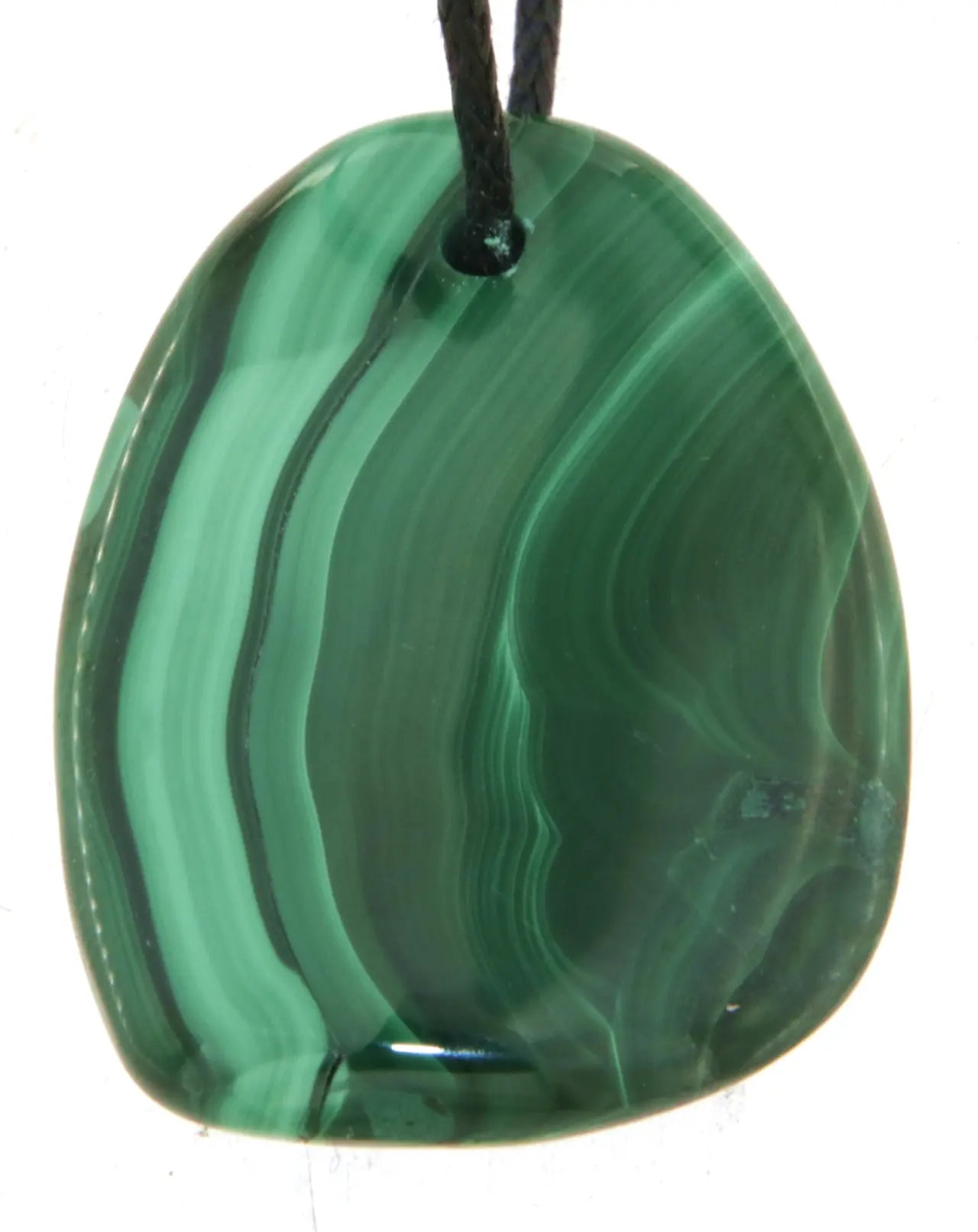 Malachit Trommelstein Schmuck Ketten Anhänger - Edelstein A Qualität #6015