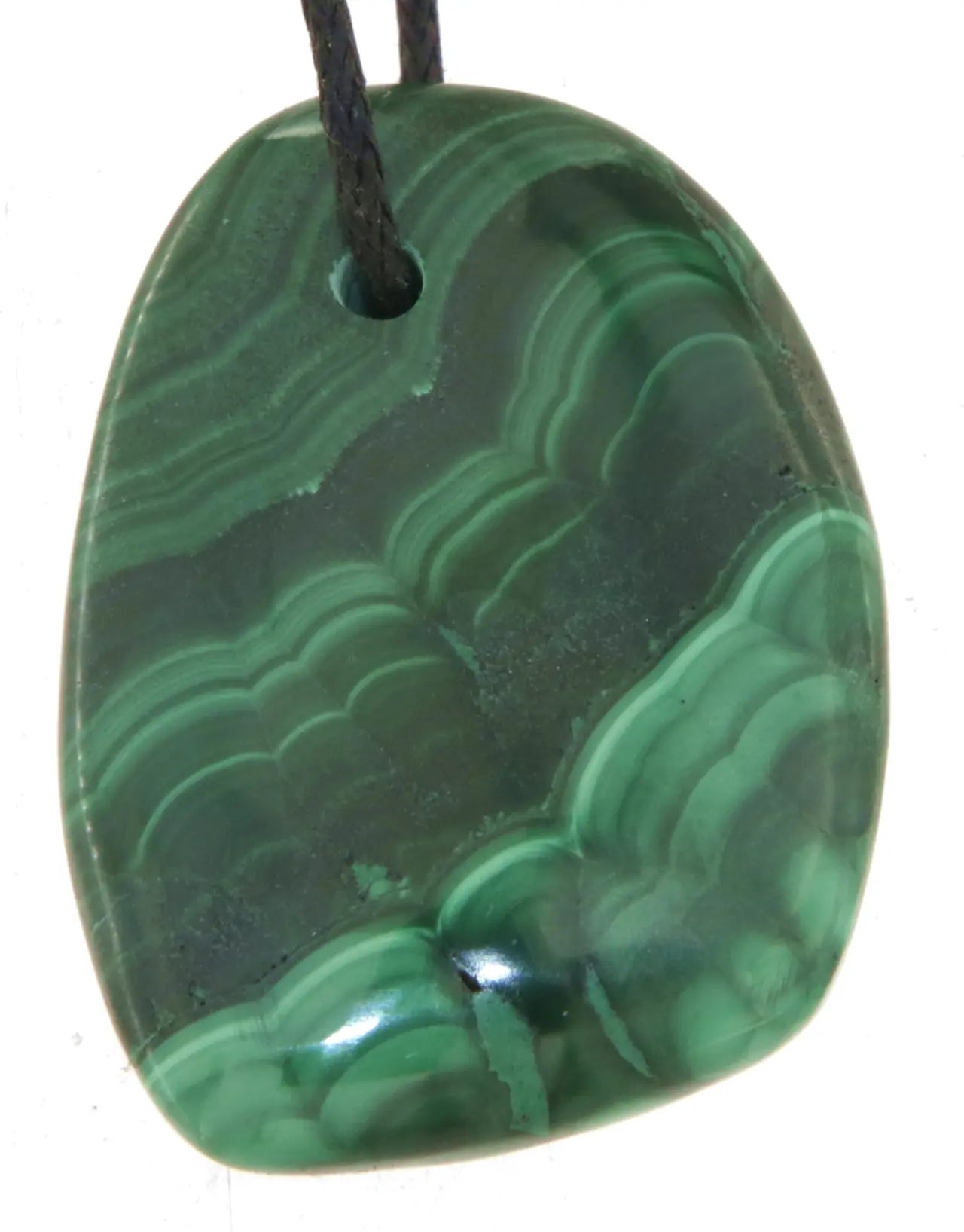 Malachit Trommelstein Schmuck Ketten Anhänger - Edelstein A Qualität #6016