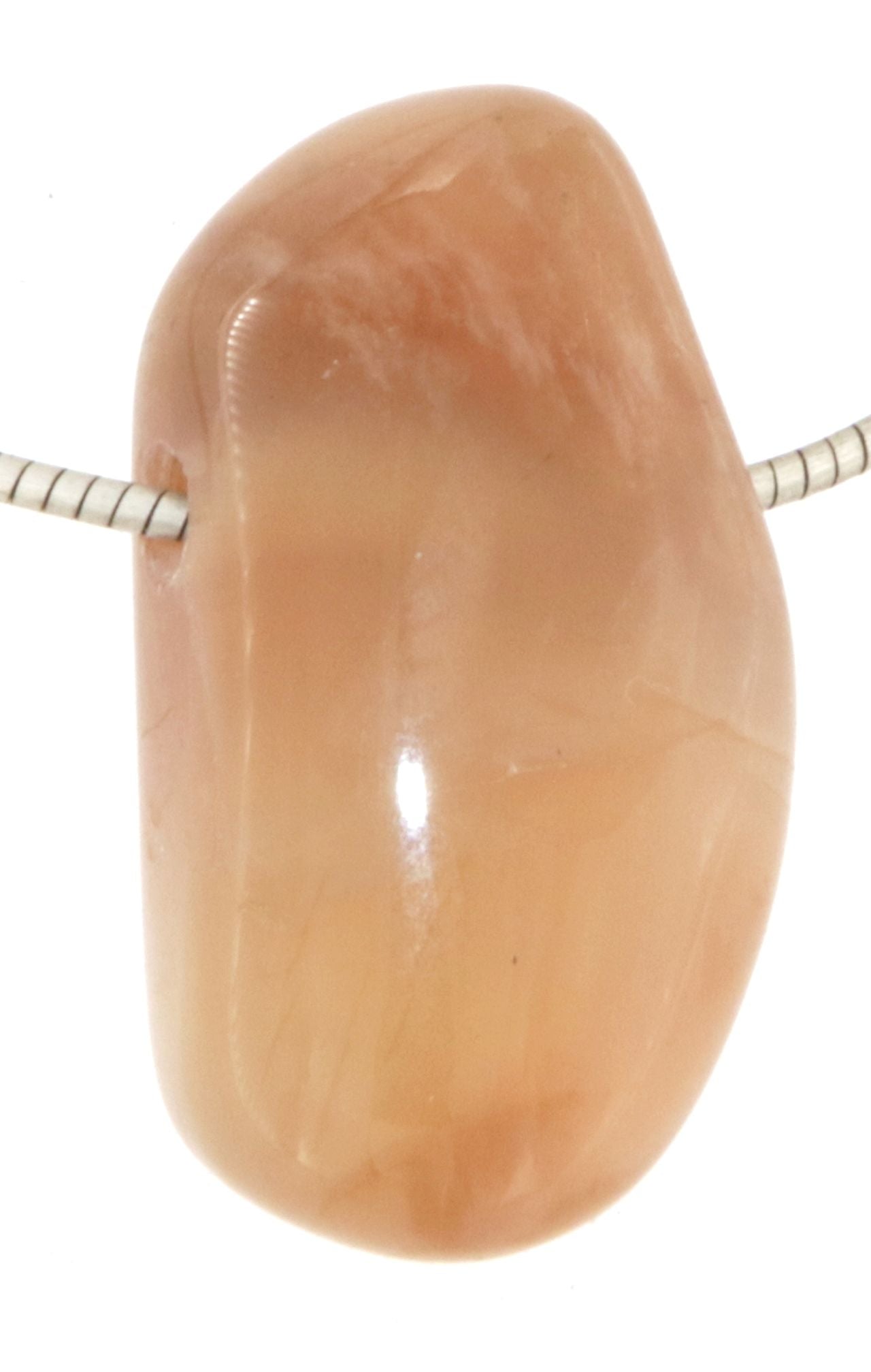 Mondstein Trommelstein Edelstein Schmuck Ketten Anhänger - A Qualität #7330