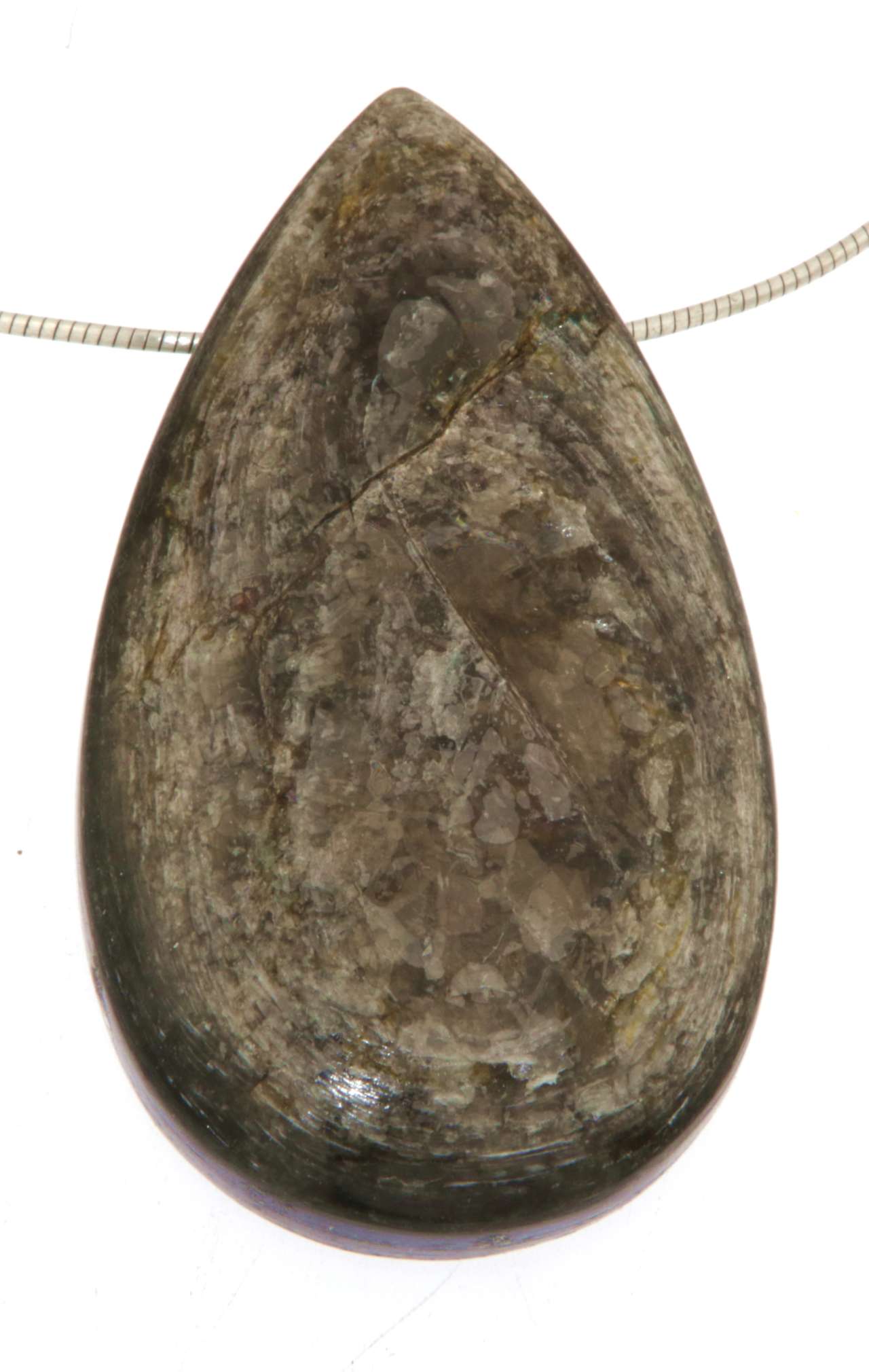 XL Muskovit Trommelstein Edelstein Schmuck Ketten Anhänger - A Qualität #0480