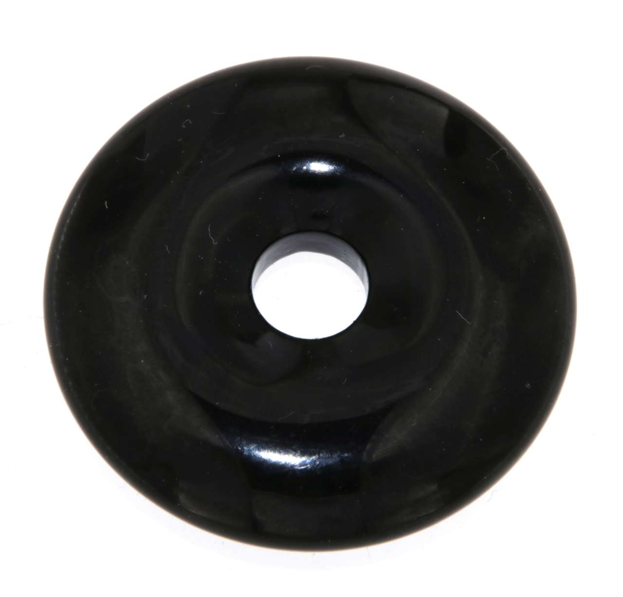Obsidian Donut - PI Scheibe - Edelstein Schmuck Ketten Anhänger 30mm - A Qualität #7394