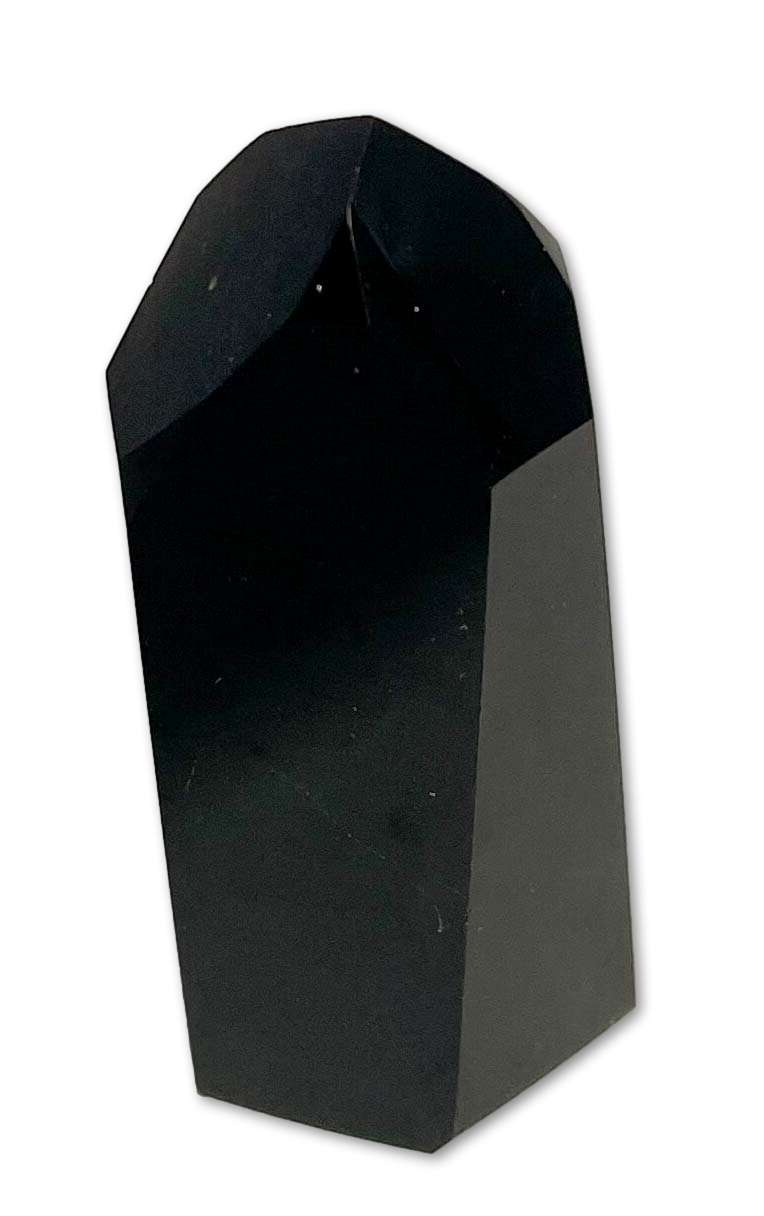 schwarzer Obsidian Obelisk 7,5cm - poliert - Edelstein - Mineralien #6570