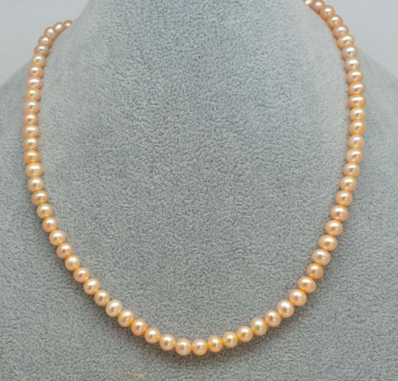 Süßwasser Perle rose Edelstein Schmuck Kette - Collier - Edelsteinkette - 925er Silber #6133