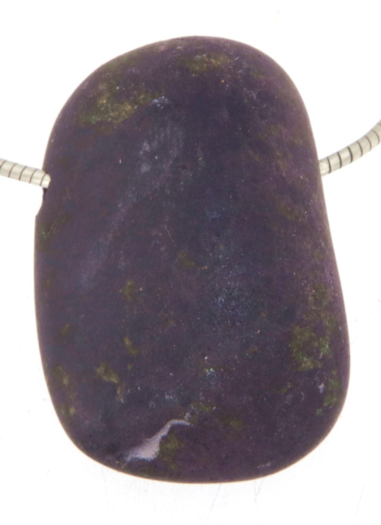 Purpurit Edestein Trommelstein Schmuck Ketten Anhänger - A Qualität #6253