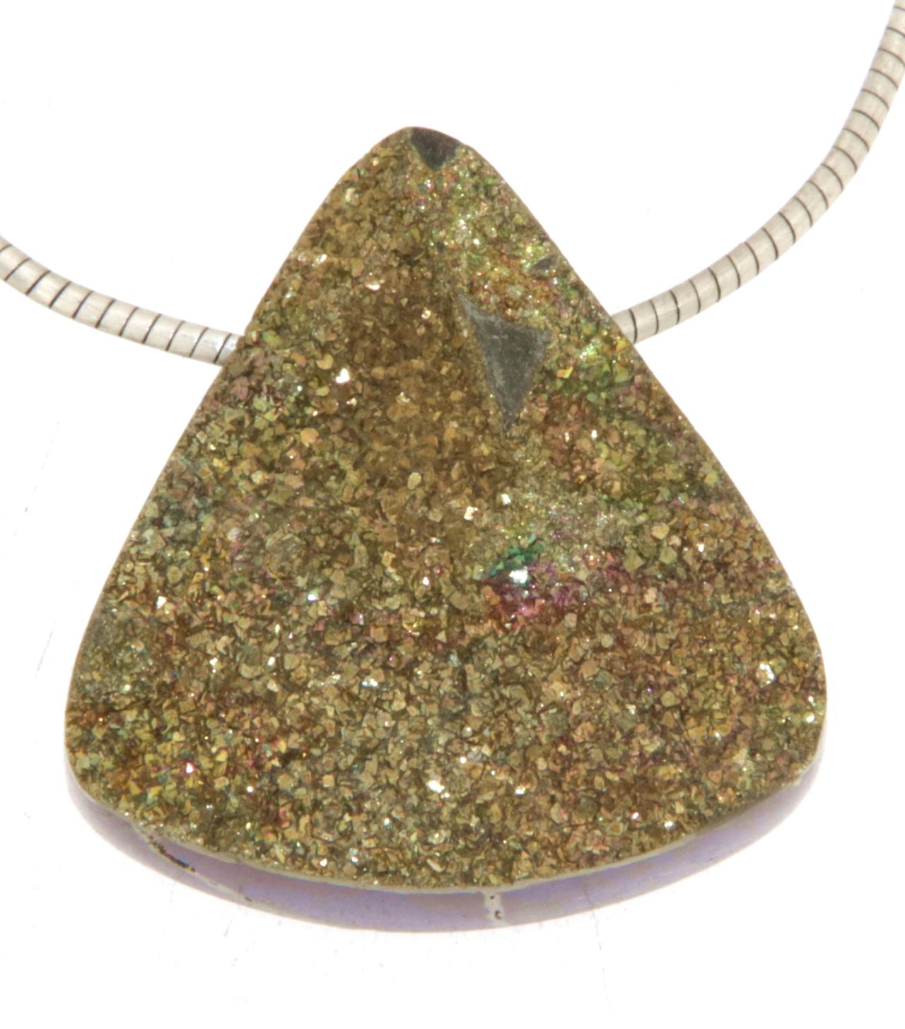 Chalkopyrit Druse Trommelstein Schmuck Anhänger - Edelstein A Qualität #6648